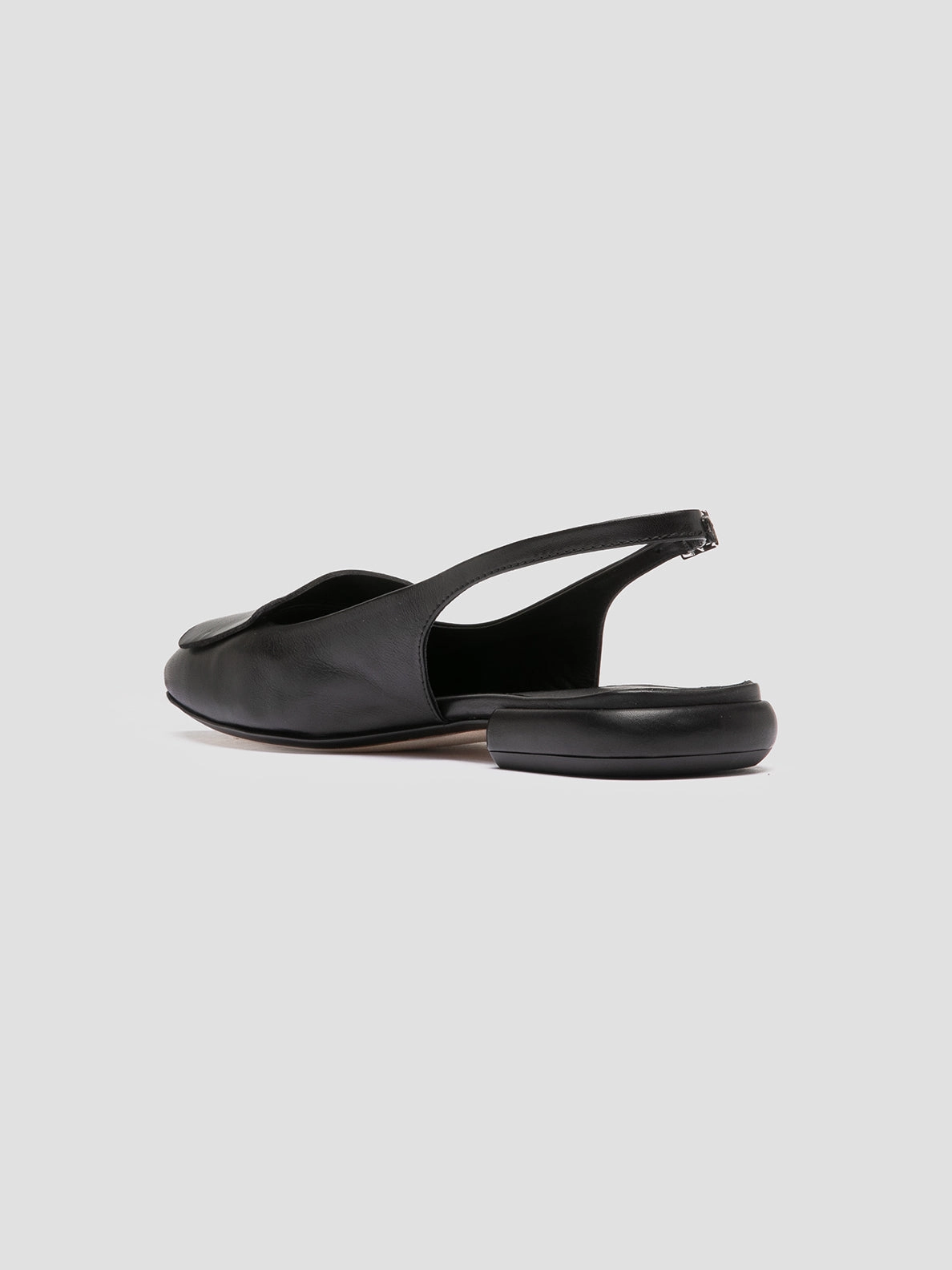 SUE 007 - Black Leather Slingback Sandals Sandals Shoes