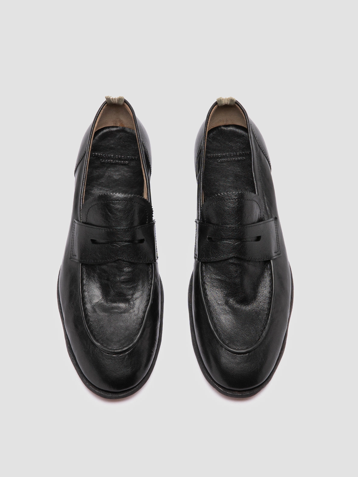 Oliver Cabell Loafers SOLITUDE 001 - Black Leather Penny Loafers