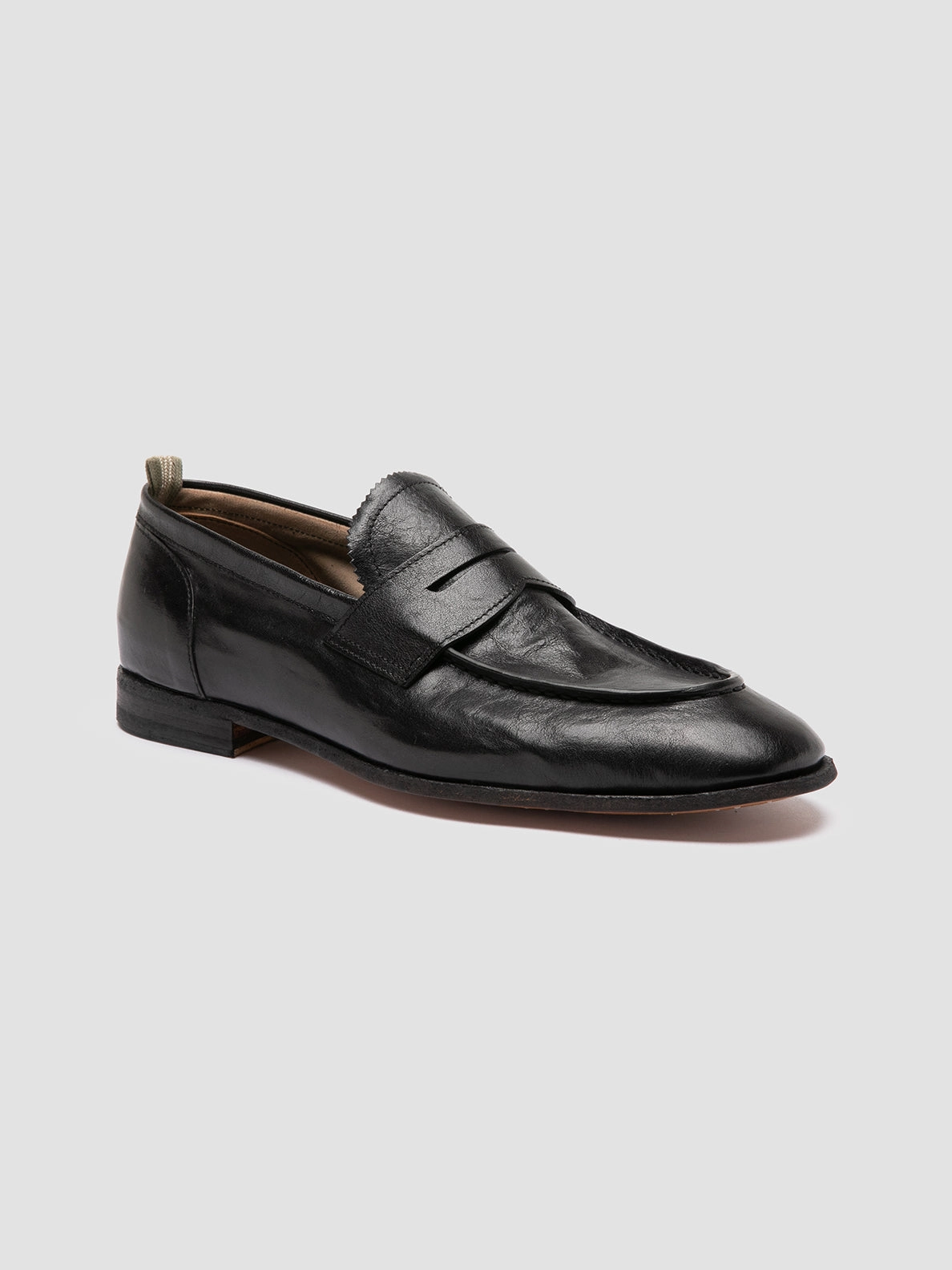 SOLITUDE 001 - Black Leather Penny Loafers 1950s Loafers