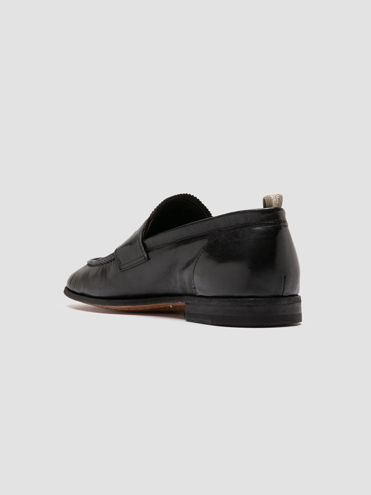 Comfortable Penny Loafers SOLITUDE 001 - Black Leather Penny Loafers