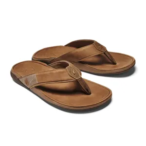 Olukai Men's Tuahine Toffee Wedge Heeled Sandals