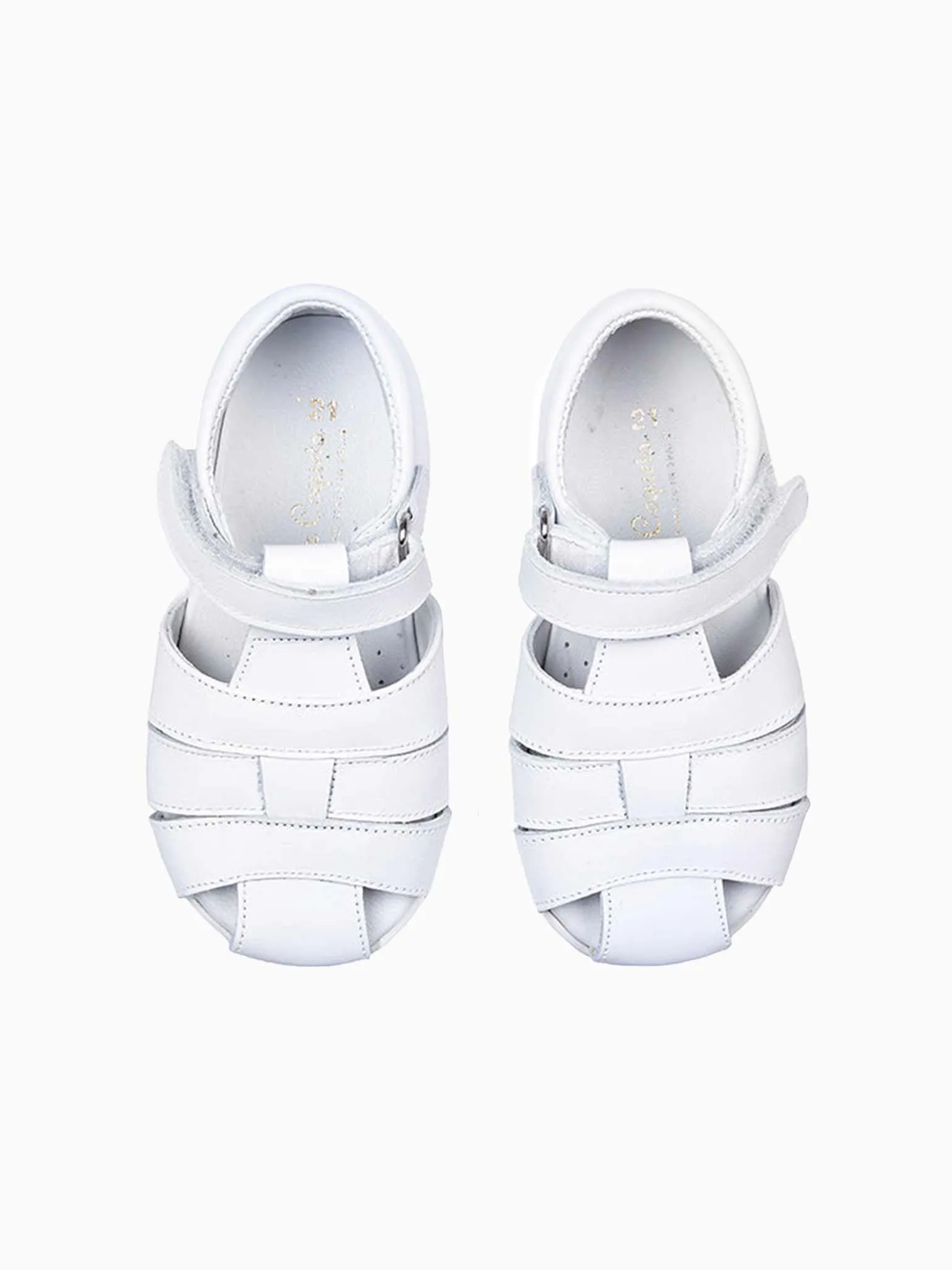 White Leather Toddler Toledo Sandals Sandals Emerald Bay Resort Exuma Bahamas