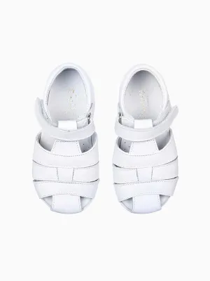 White Leather Toddler Toledo Sandals Pearl Sandals