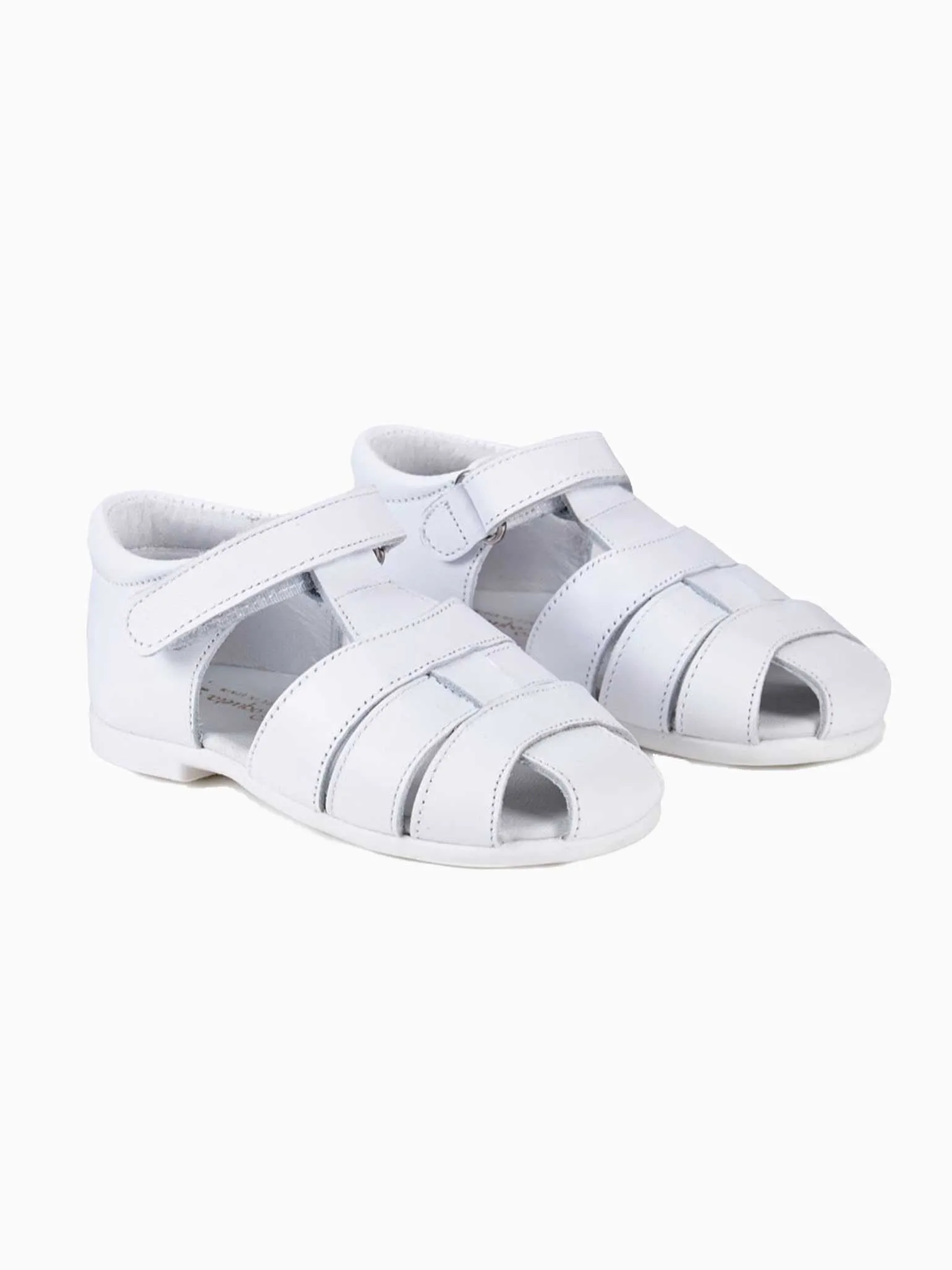 All Inclusive Sandals St Lucia White Leather Toddler Toledo Sandals