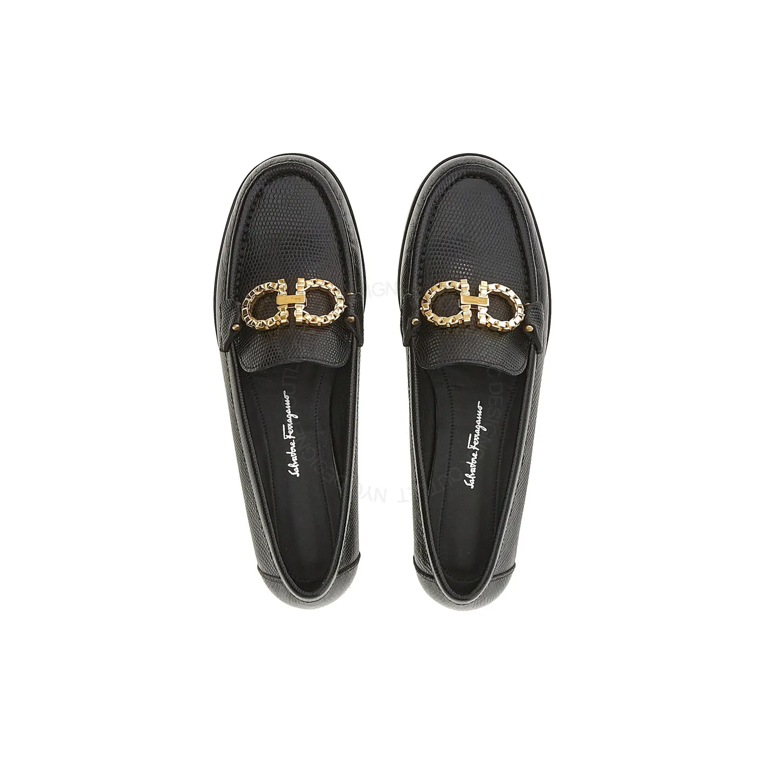 Rubber Sole Loafers Ferragamo Rolo Ch Women Loafers
