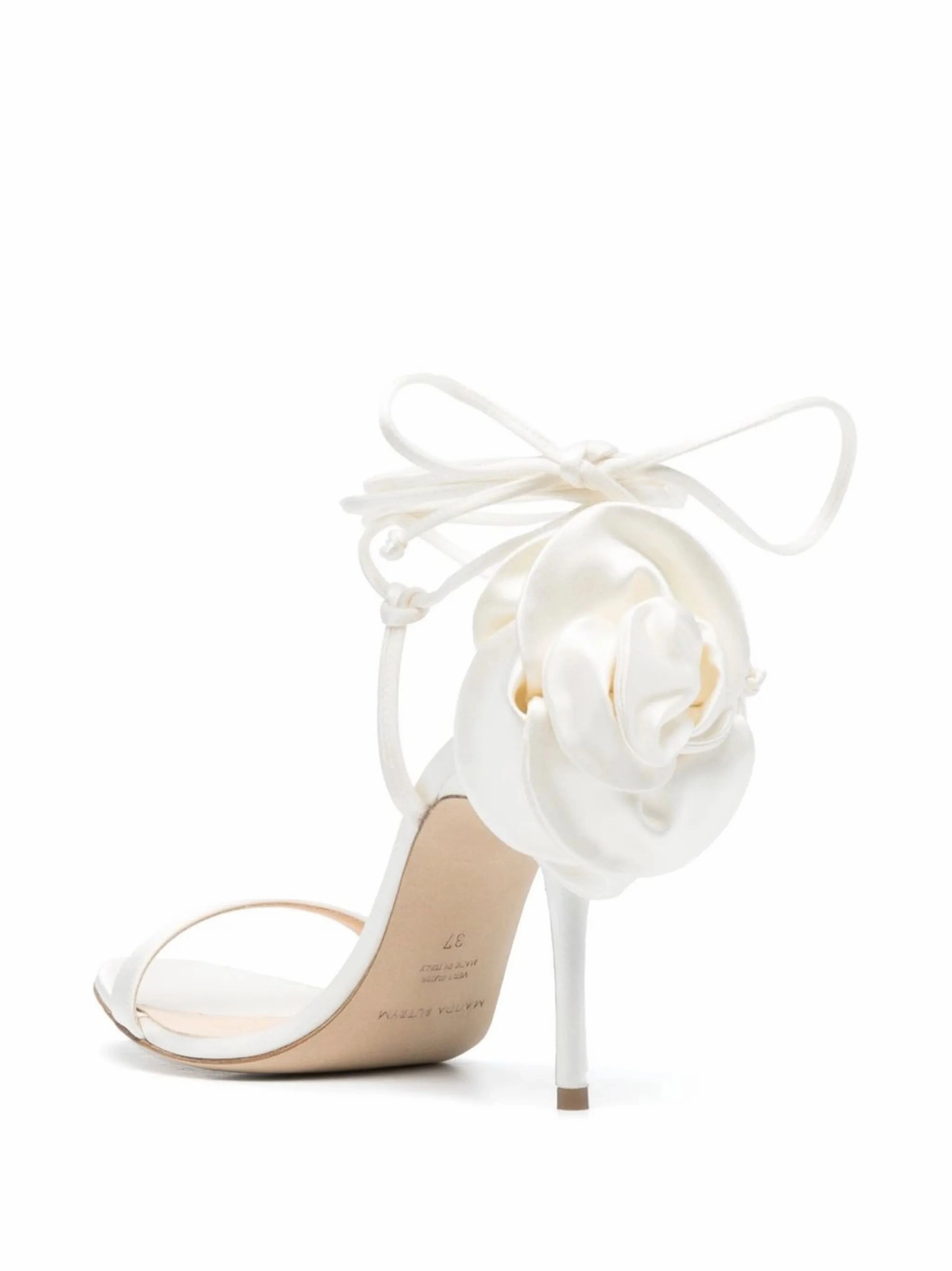 Outlet Sandals 105mm flower satin sandals
