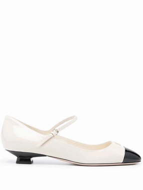 Jeans And Flat Shoes 40mm patent-leather ballerina shoes