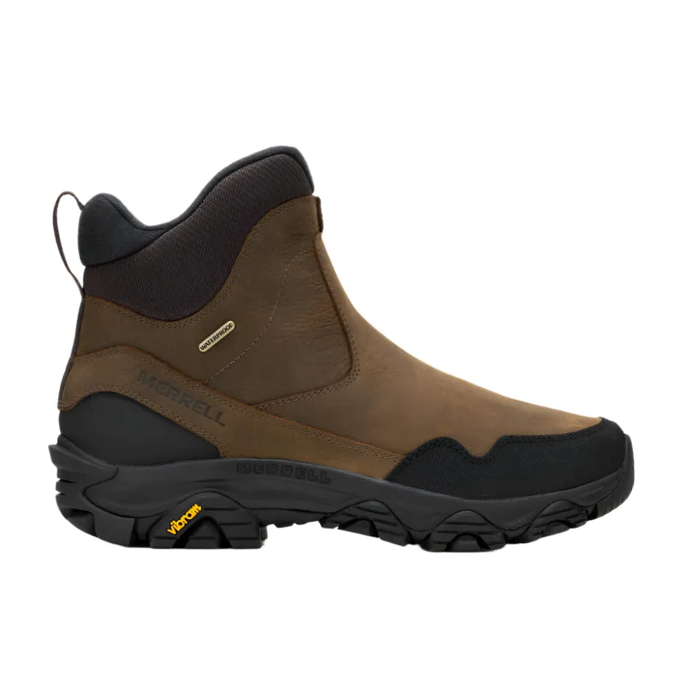 Hiking Shoes Vibram Soles Merrell Men's Coldpack 3 Thermo Tall Zip Artic Grip Waterproof Boot - Earth