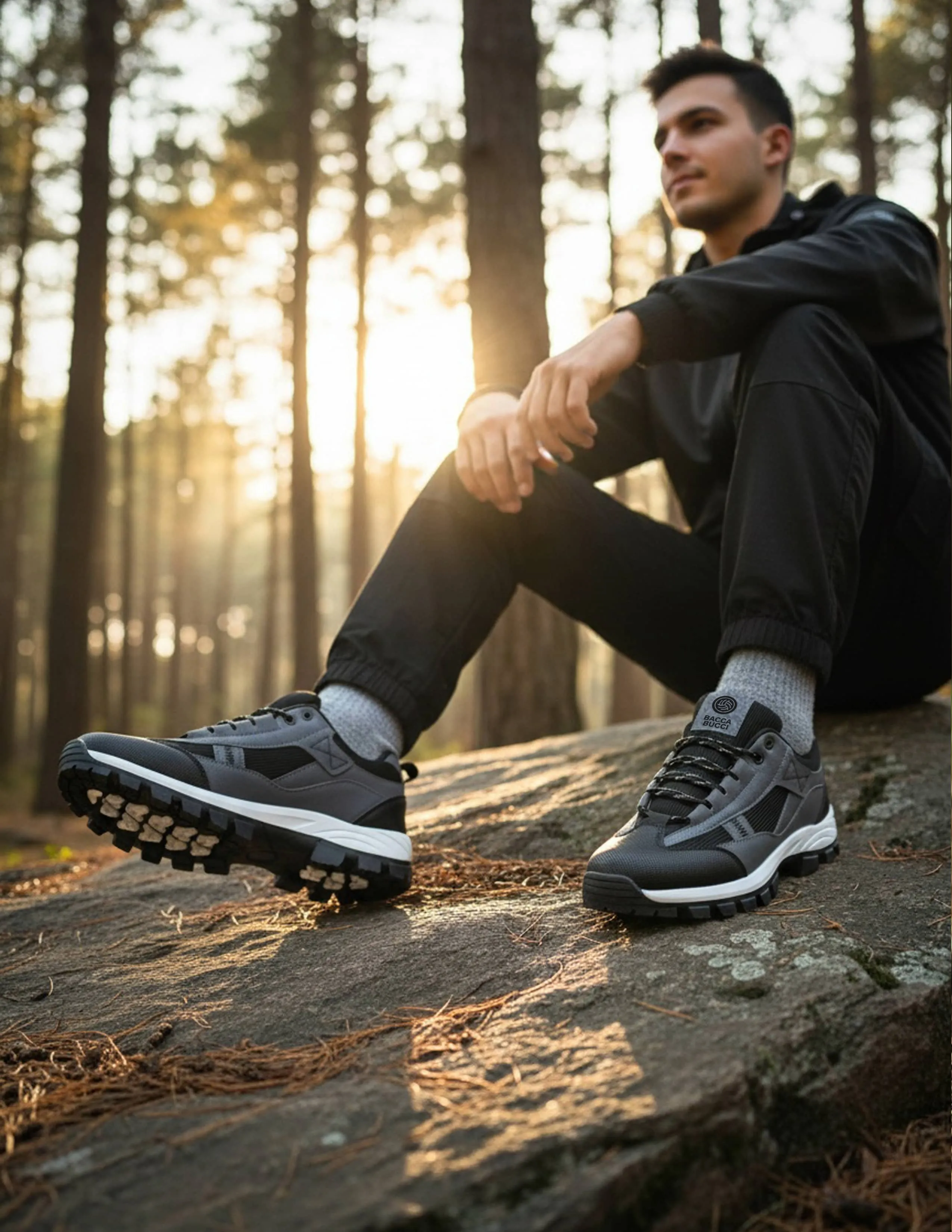 Hiking Shoes Discount Bacca Bucci FOREST Low-Top Hiking Boots for Men