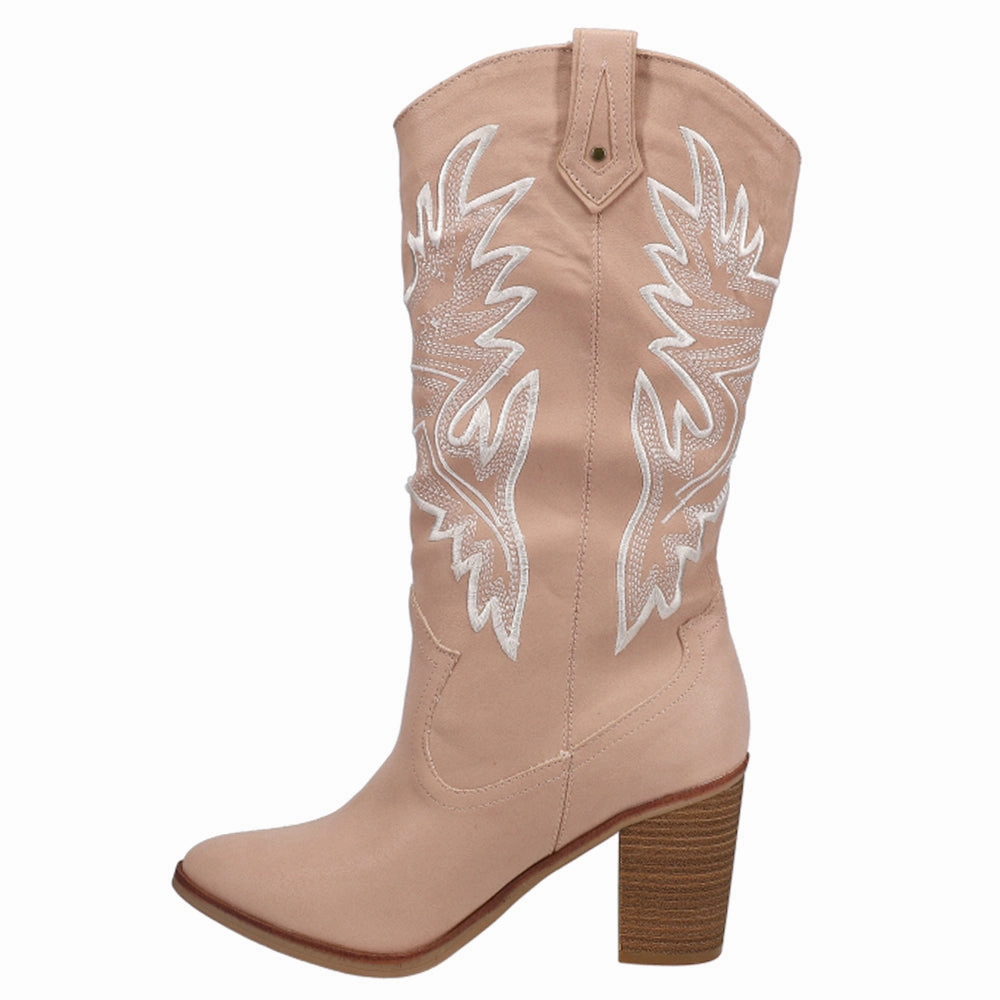Bobbi Boots Taley Embroidered Round Toe Cowboy Boots