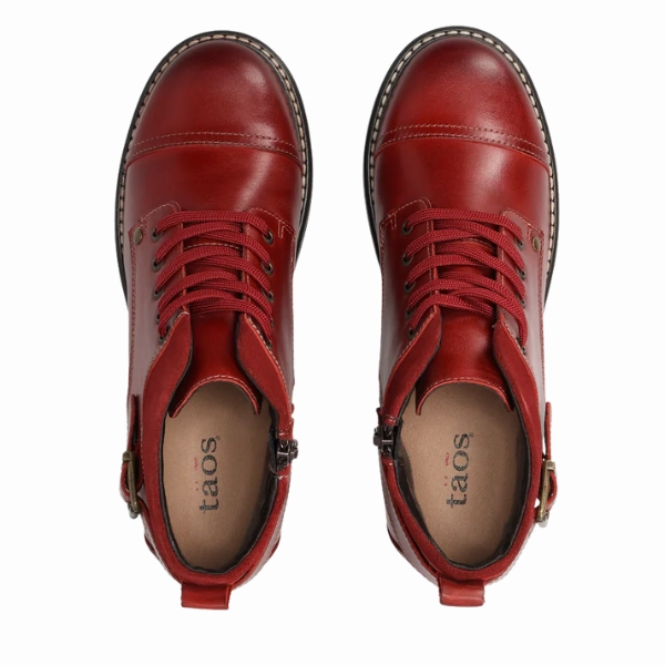 Taos Women's Mini Crave Red Over Knee High Boots Leather