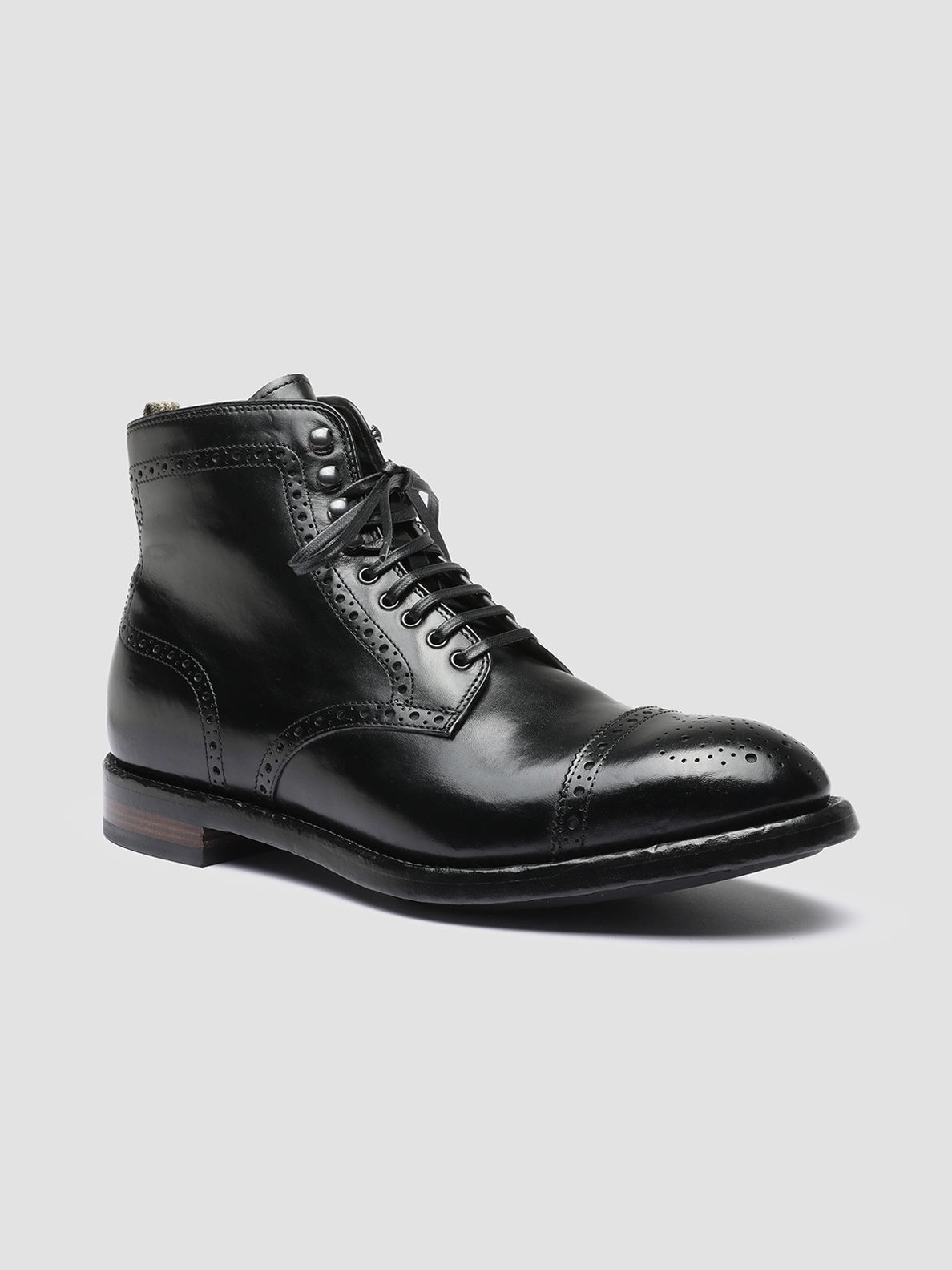 Dance Boots TEMPLE 004 - Black Leather Ankle Boots