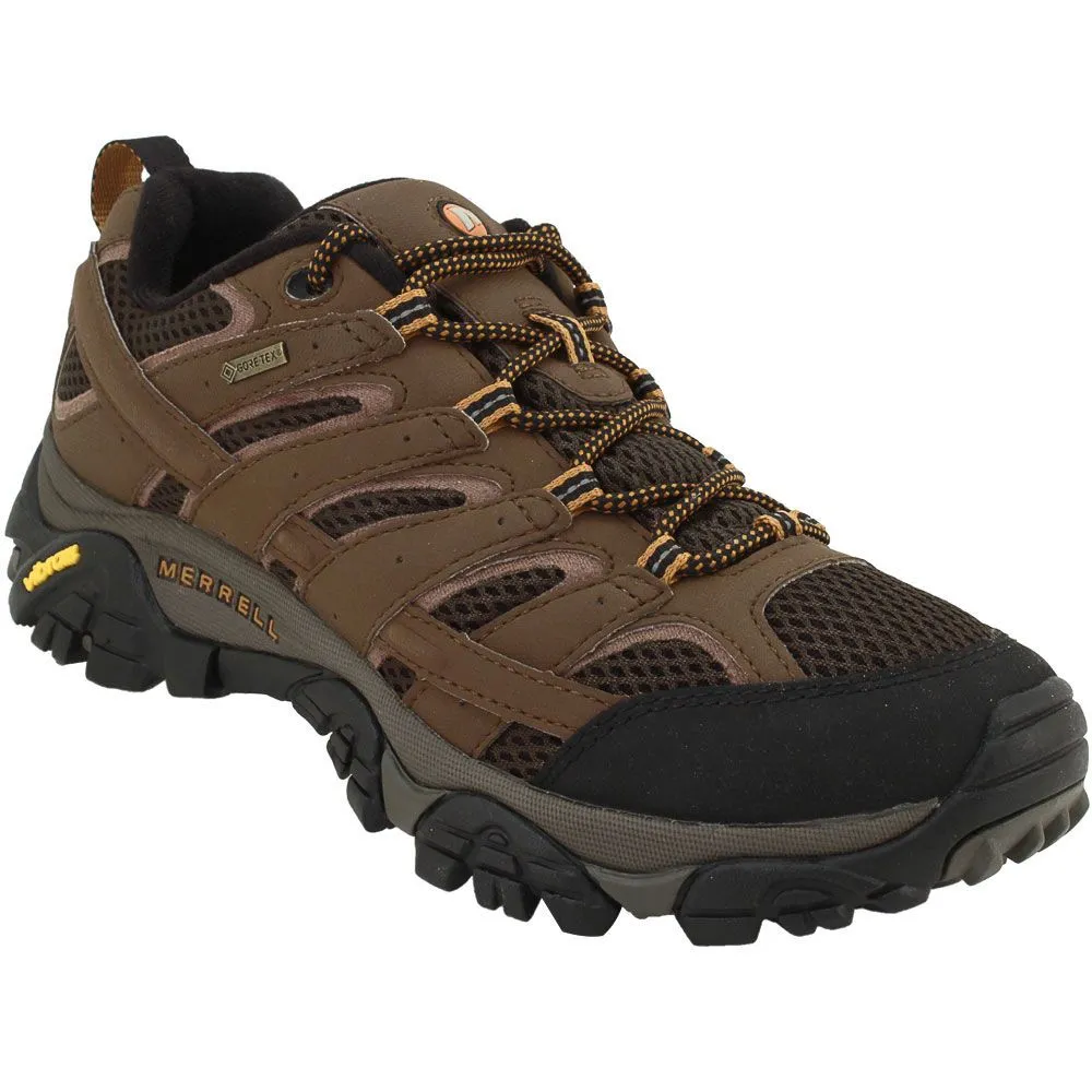 Hiking Shoes For Backpacking Merrell Men's Moab 2 GORE-TEX Waterproof Sneaker - Earth