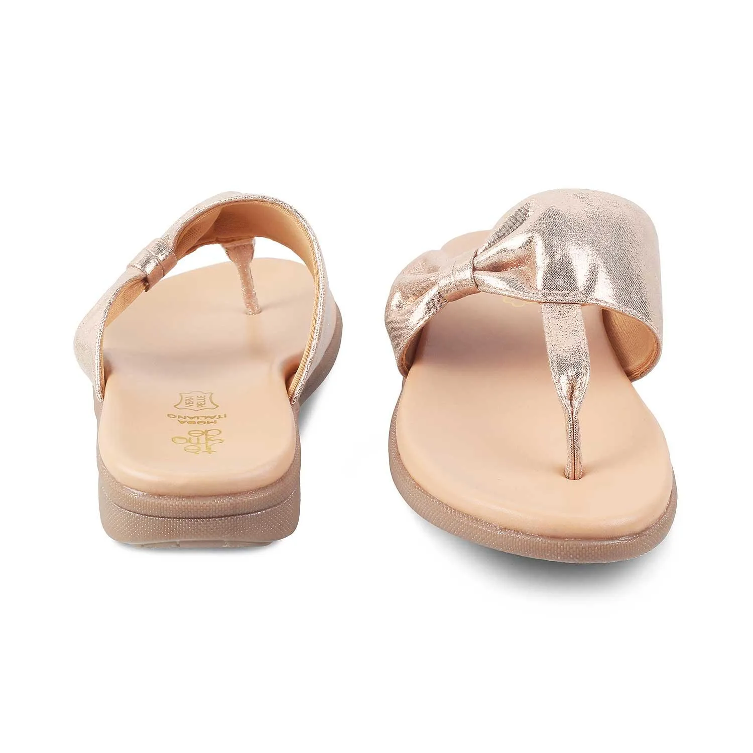 Sole Flat Shoe Laces The Bow 2 Champagne Women's Casual Flats Tresmode