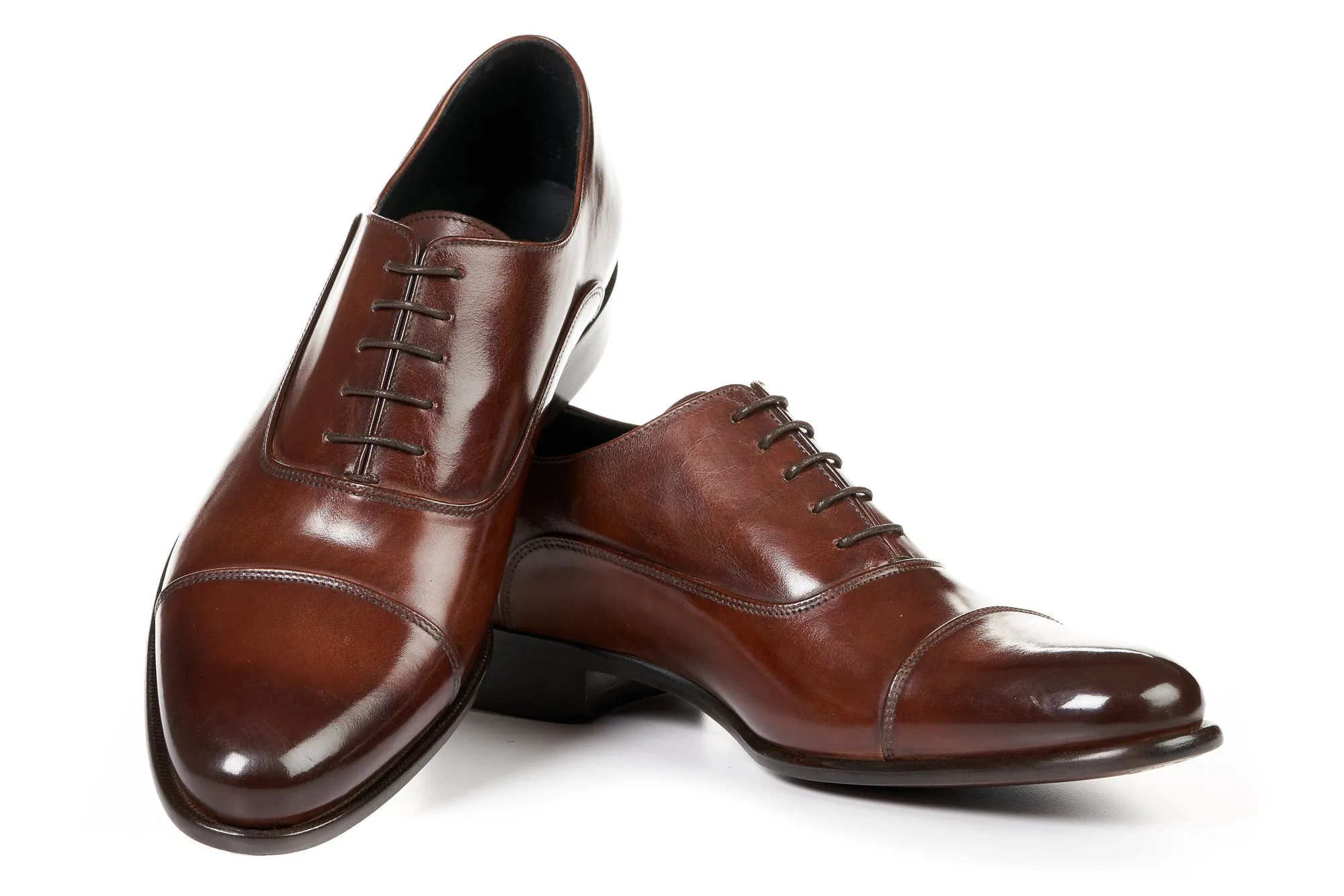 The Cagney II Stitched Cap-Toe Oxford - Marrone Dieppa Restrepo Oxfords