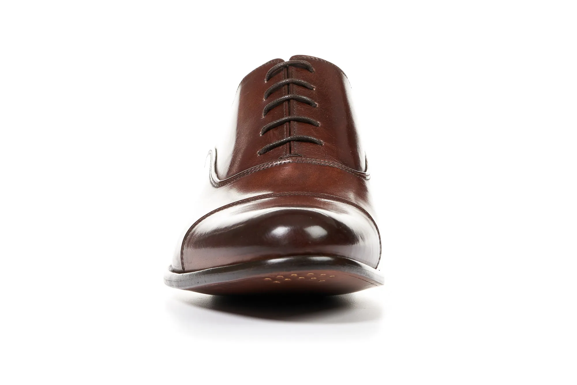 The Cagney II Stitched Cap-Toe Oxford - Marrone Billy Low-top Oxfords