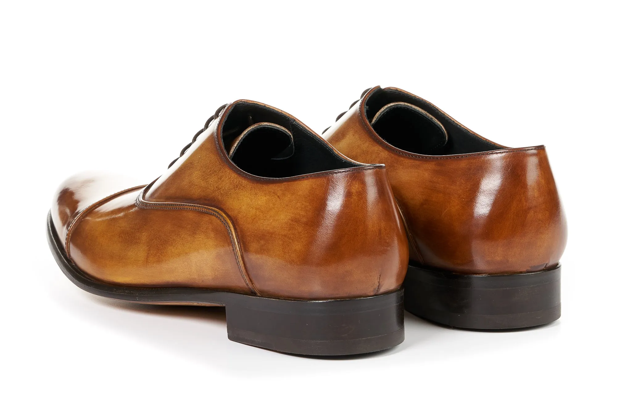 The Cagney II Stitched Cap-Toe Oxford - Tobacco Oxford Wingtip