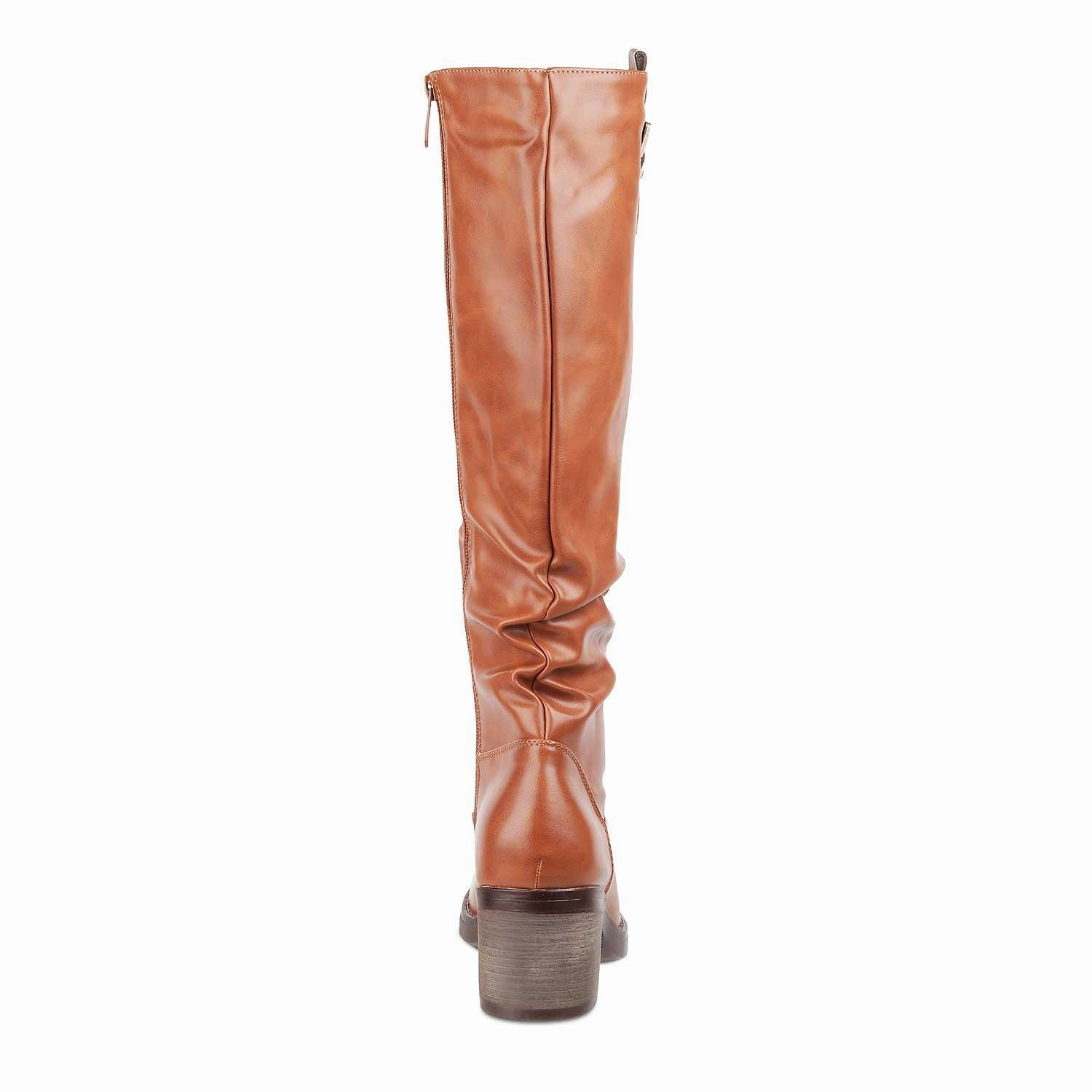 The Gardaber Camel Women's Knee-length Boots Tresmode Boots To Wear With Shorts