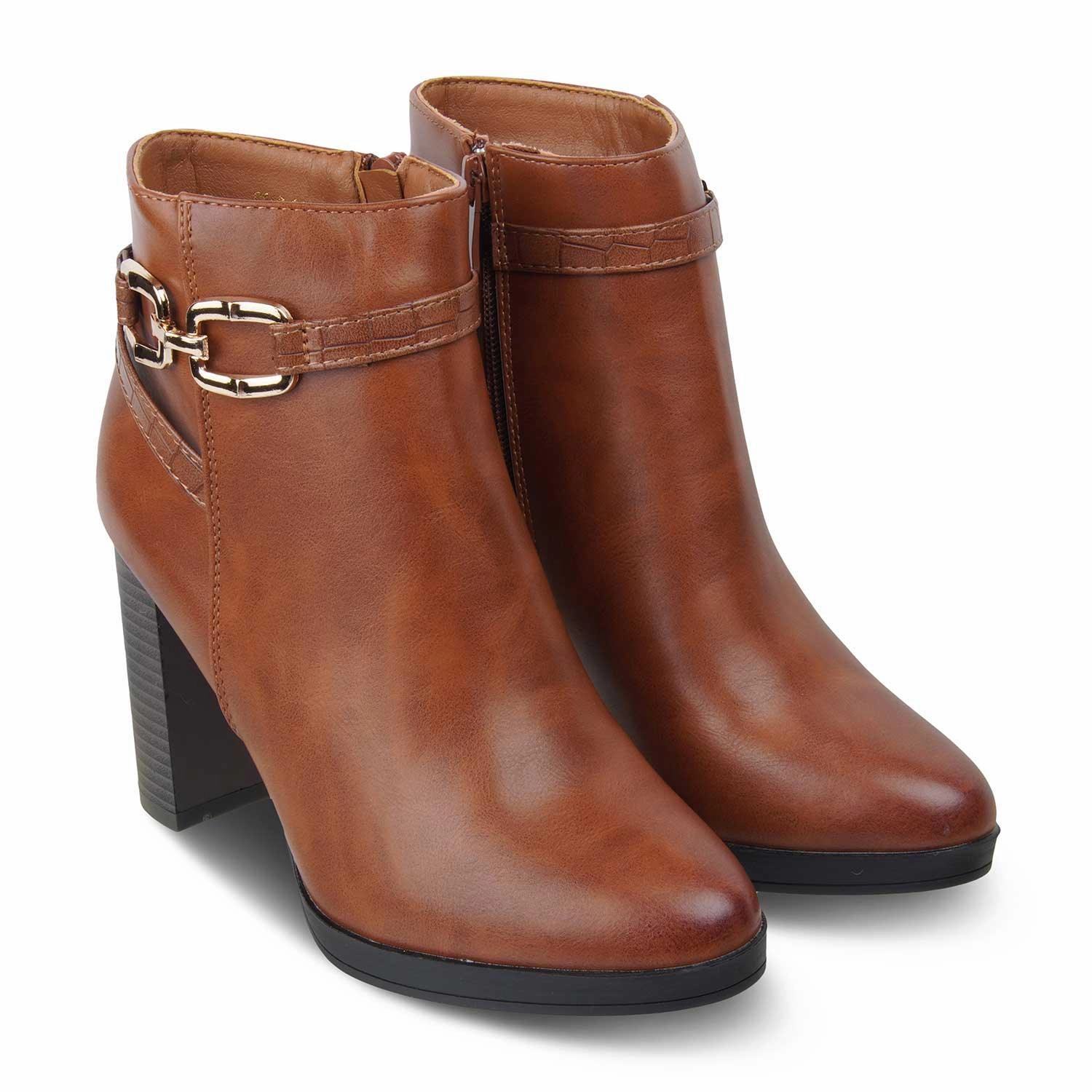 The Paris Camel Women's Ankle-length Boots Tresmode Sale Cowboy Boots