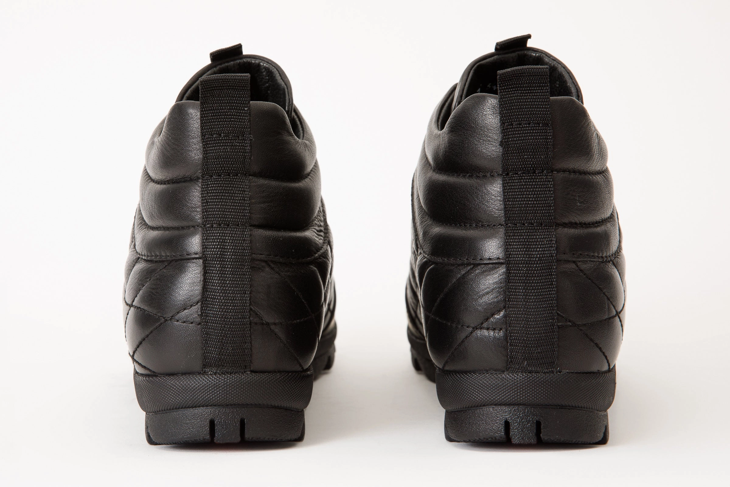 The Riga Black Leather Casual Lace-Up Men  Boots Final Sale! High Heel Combat Boots