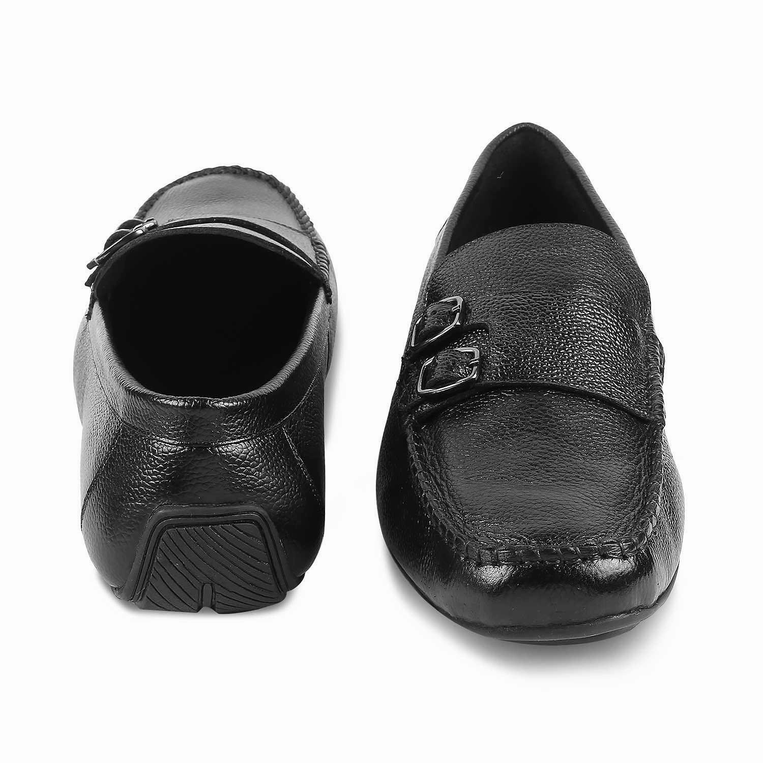 The Roby Black Men's Double Monk Shoes Tresmode Buy Loafers Online