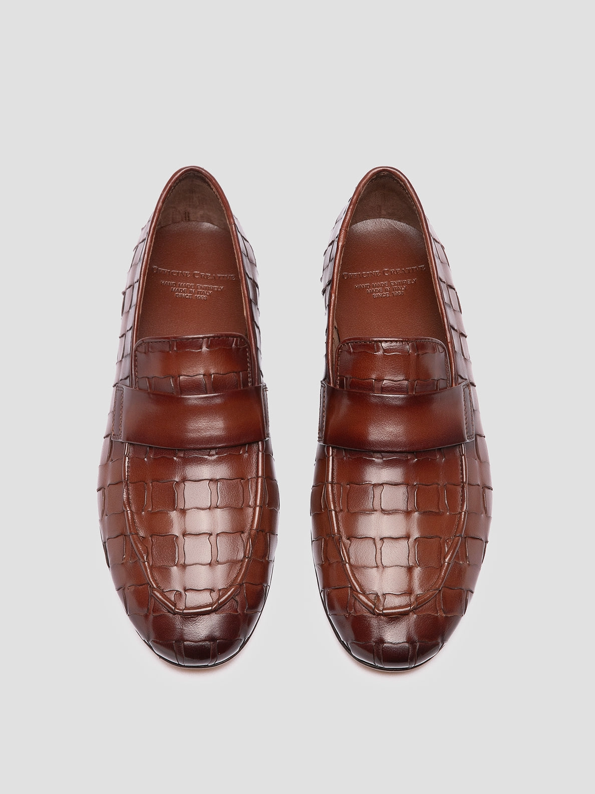 Real Alligator Loafers AIRTO 015 - Brown Leather Loafers