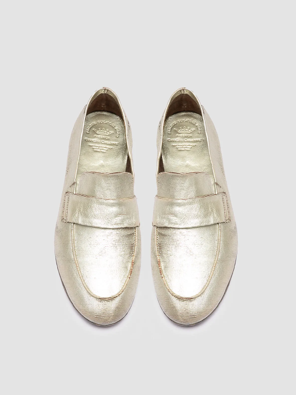 Patina Loafers BLAIR DD 001 - Gold Leather Penny Loafers