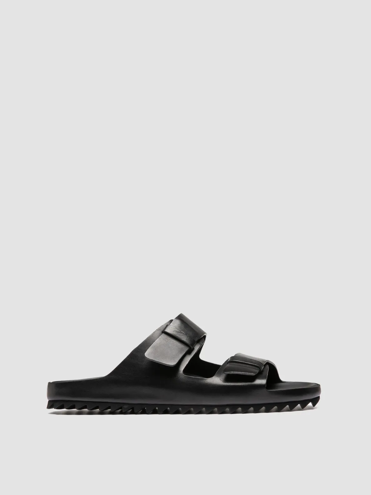 AGOR 010 - Black Leather Slide Sandals Pierre Dumas Sandals