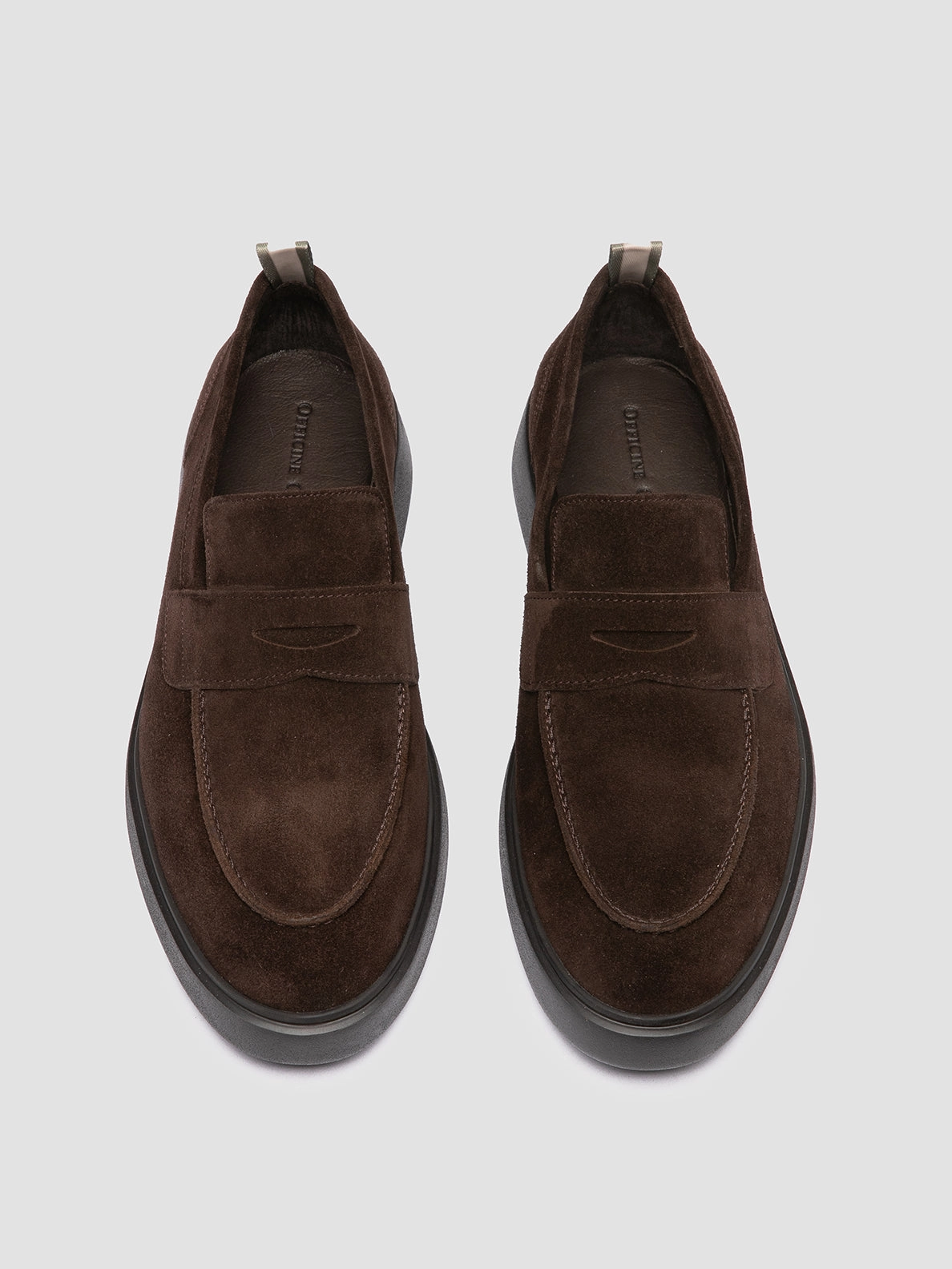 Penny Strap Loafers FRAME 001 - Brown Suede Penny Loafers