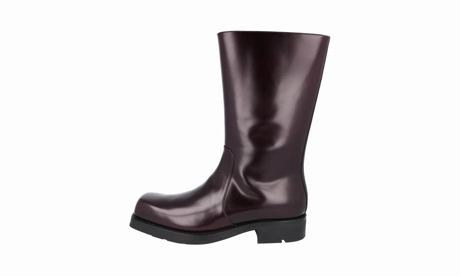 Slip-on Work Boots Prada Men's Brown welt-sewn Leather Boots 2UG004