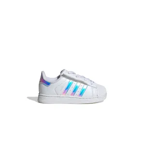 Toddlers Superstar II 'Cloud White Halo Blue' Adidas Shoe With Strap