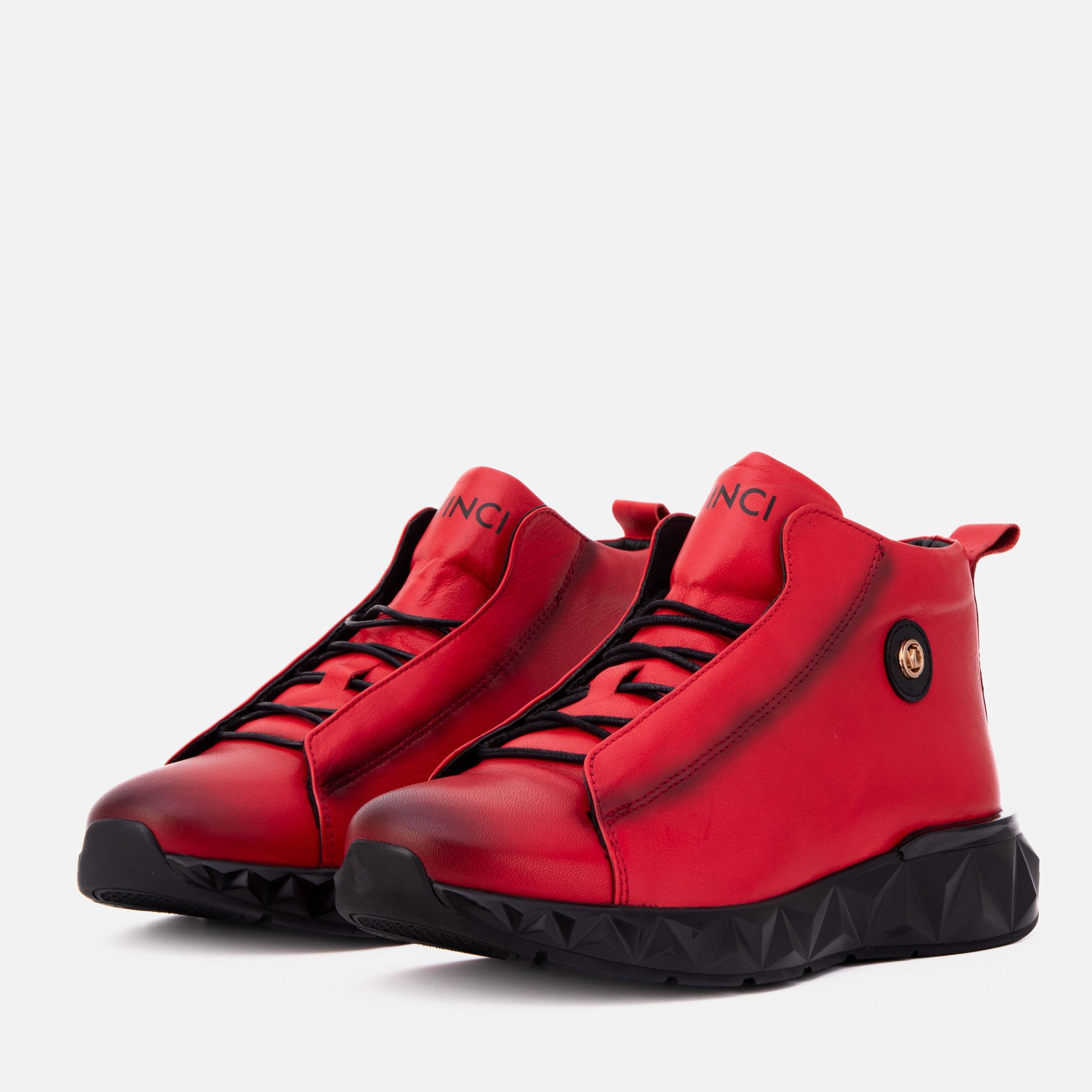 Winter Boots Waterproof The Vertex Red Leather Men's Sneaker