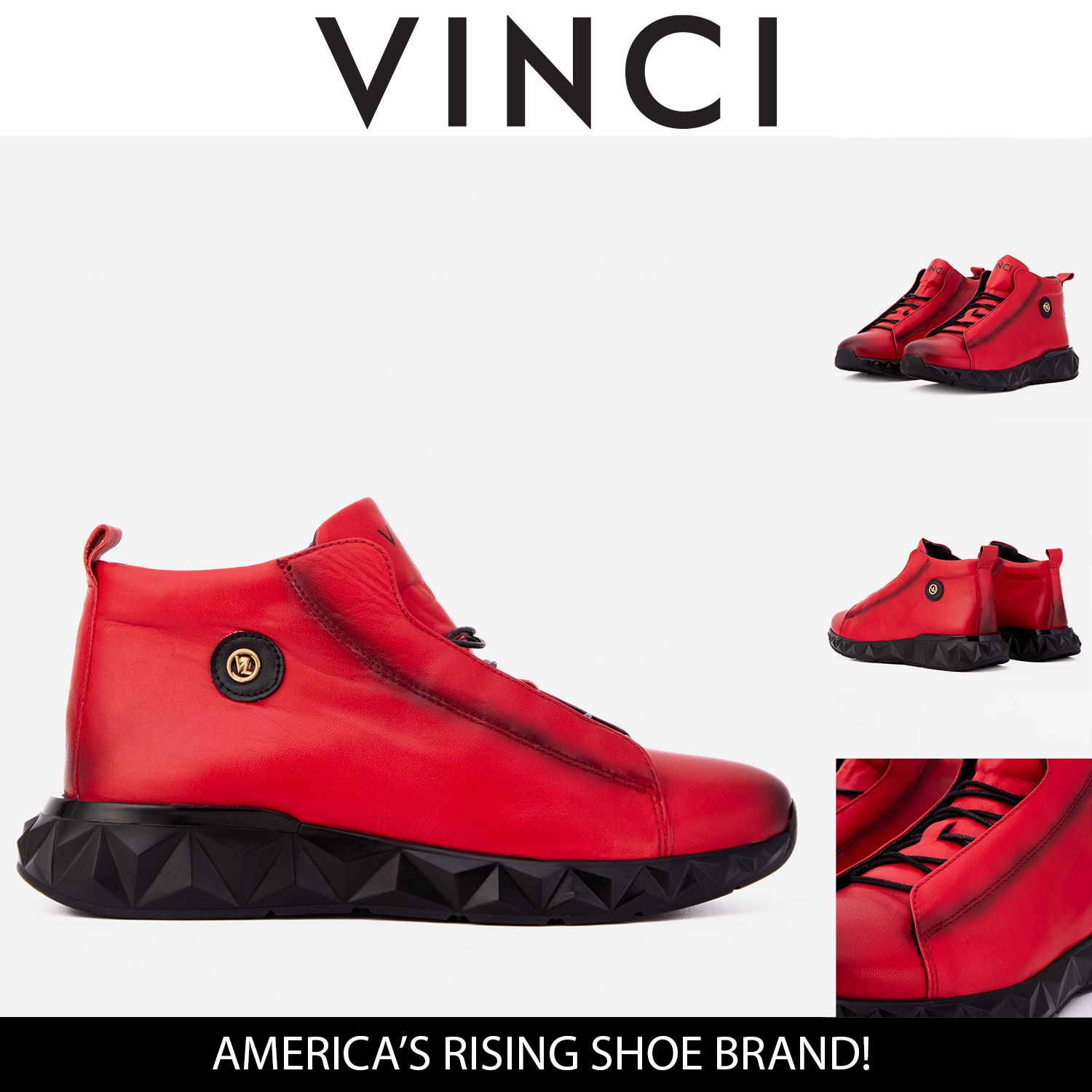 The Vertex Red Leather Men's Sneaker Bogs Snow Boots