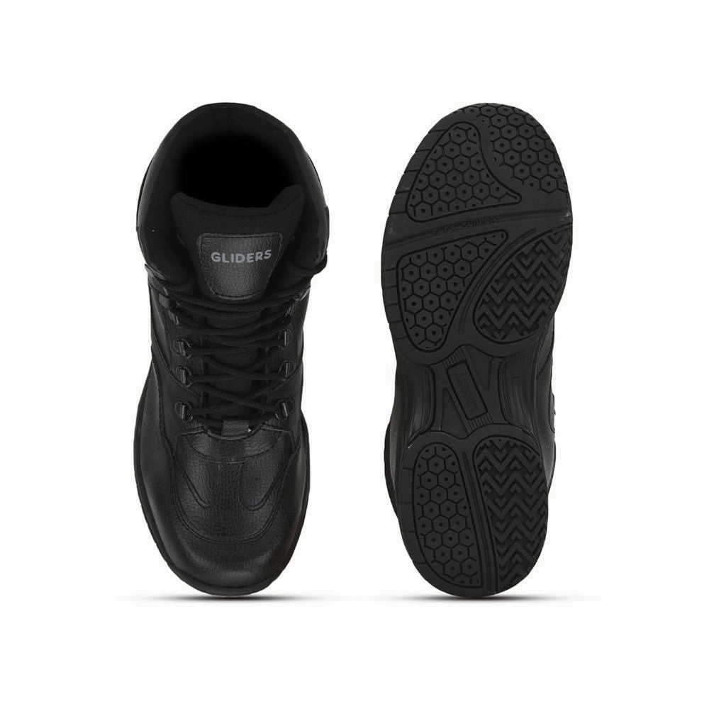 Gliders (Black) Casual Lace Up Shoes For Men EVEREST-2 By Liberty Boots To Wear With Shorts