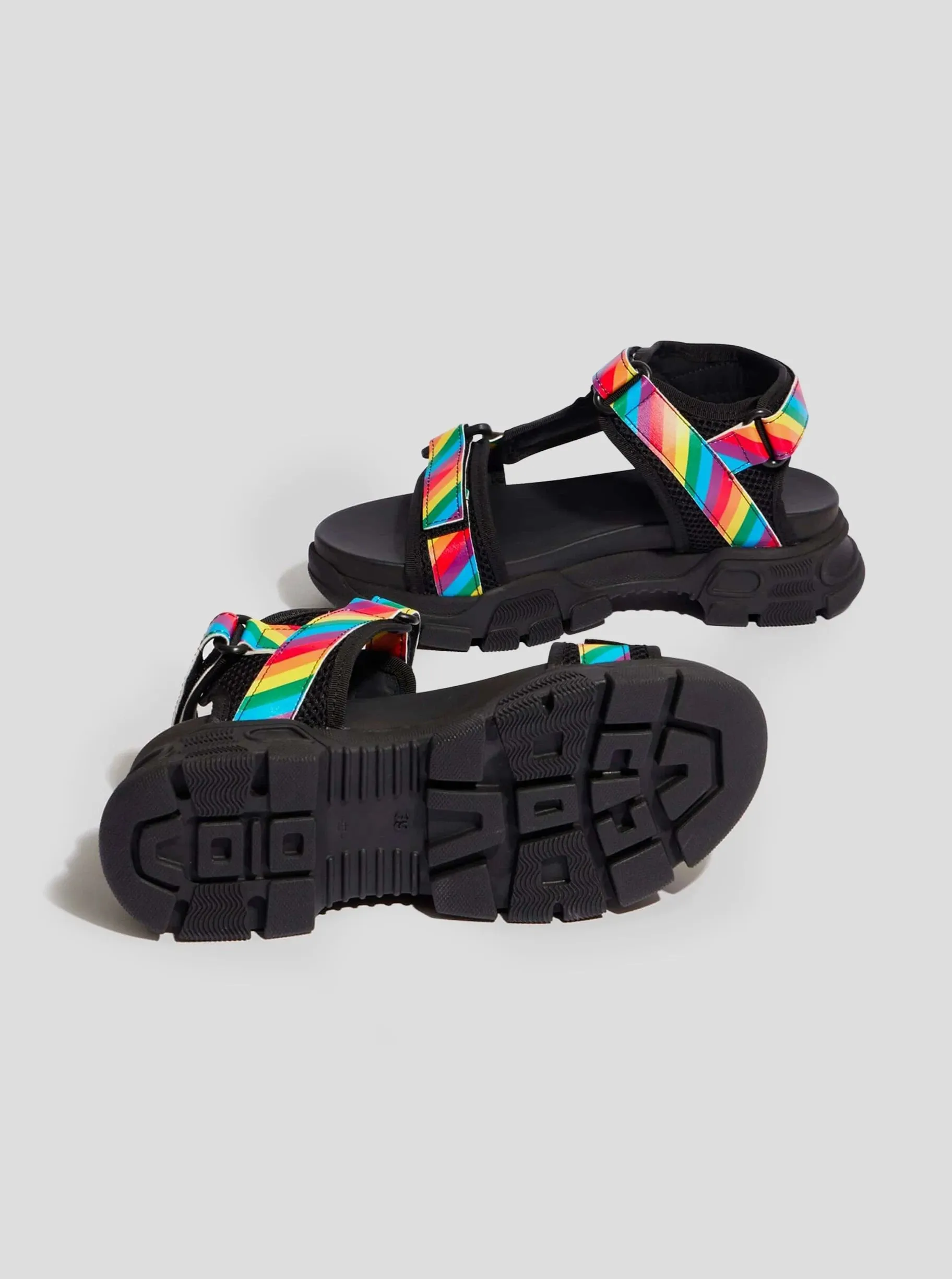 1970s Platform Sandals Travis Sandals in Rainbow