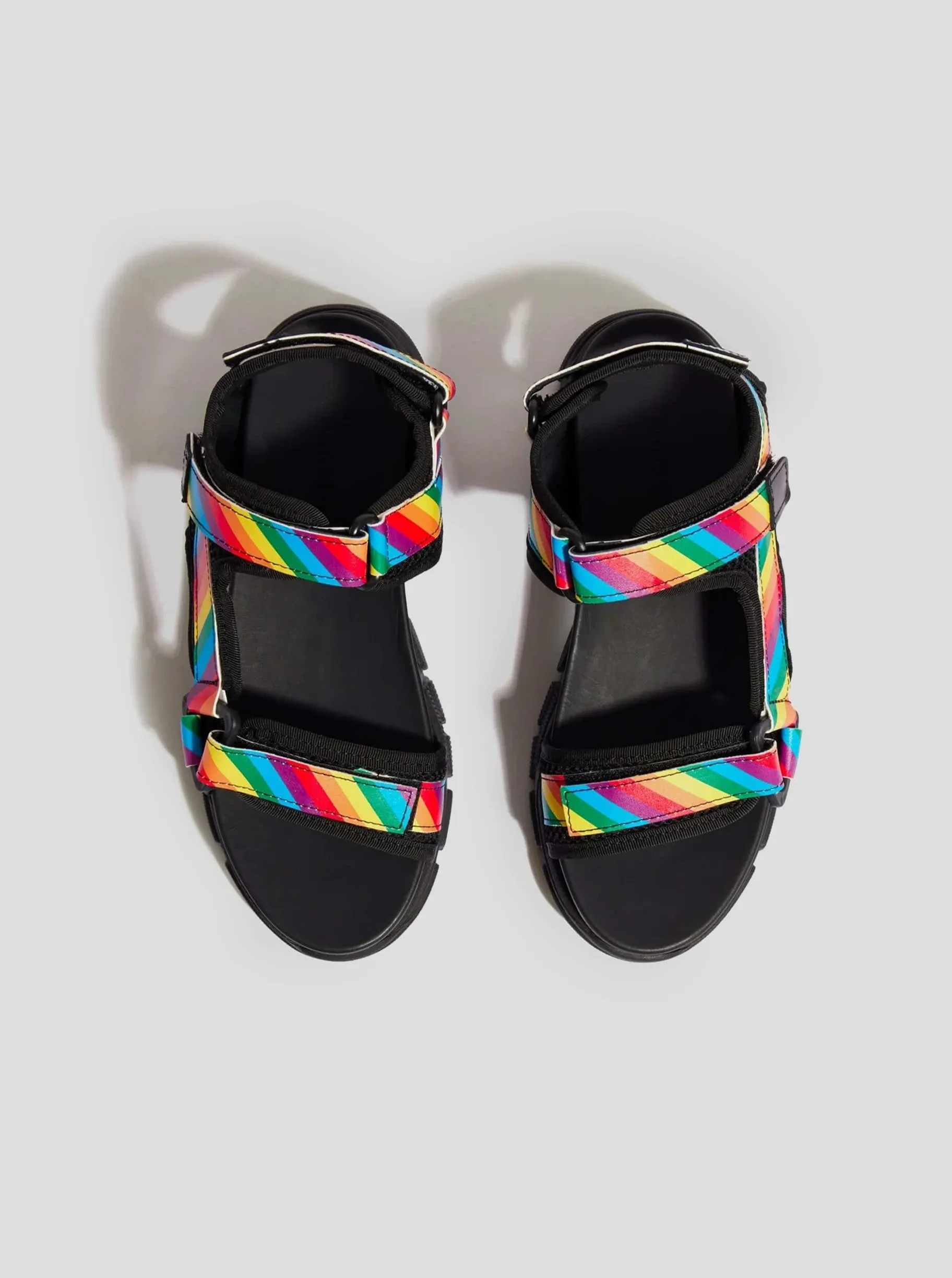 Travis Sandals in Rainbow White Dressy Sandals