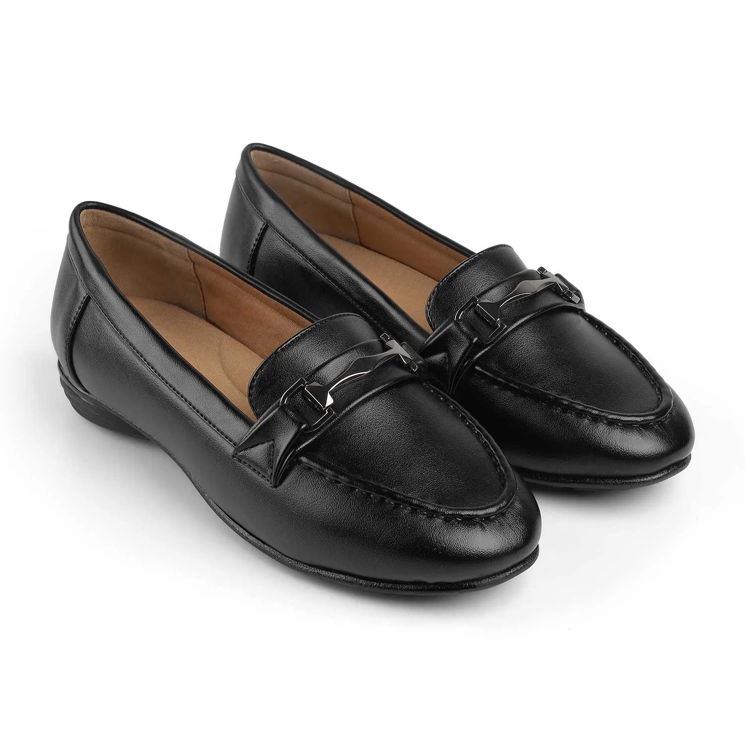 Horsebit Loafers Platform Tresmode Buc Black Women's Casual Loafers
