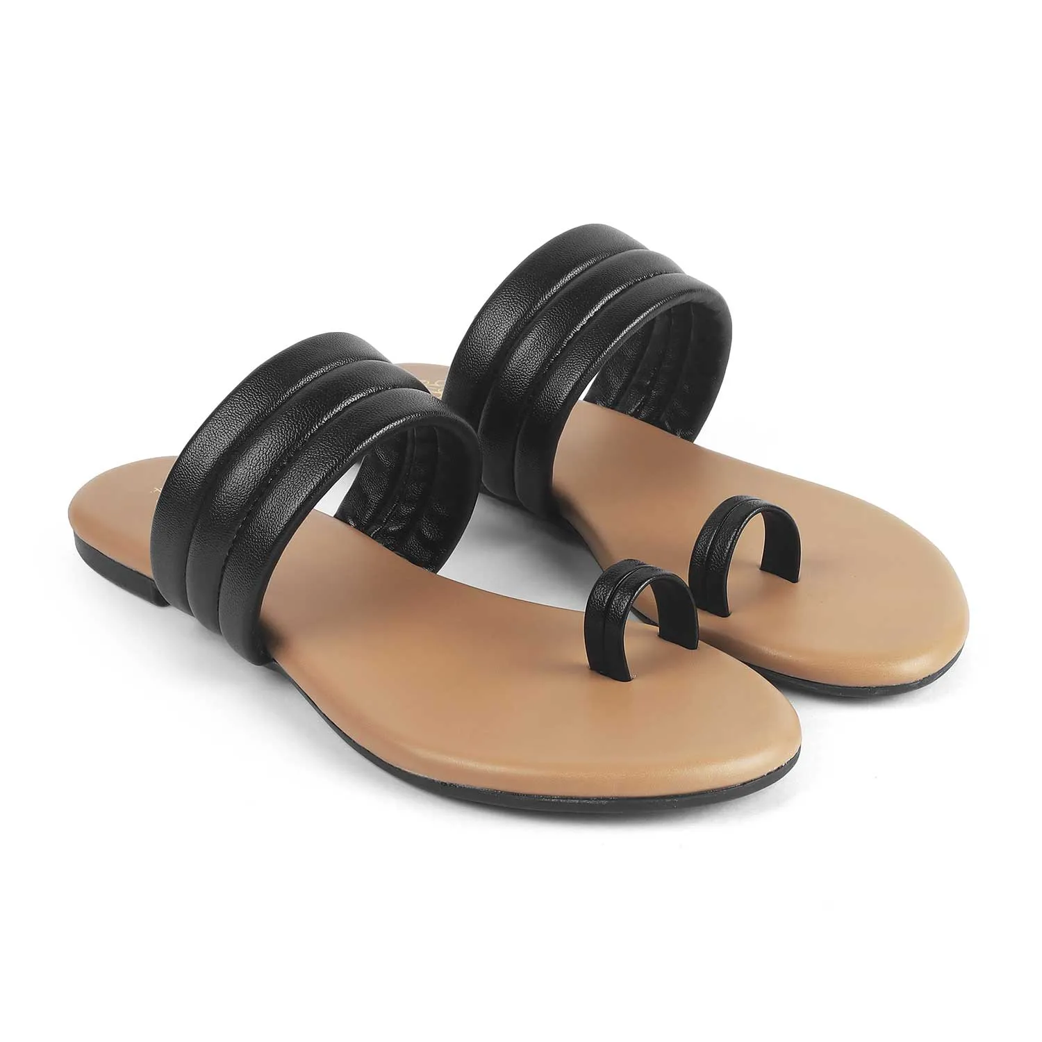 Tresmode Ceflat Black Women's Dress Flats Lifting Shoes Flat Feet