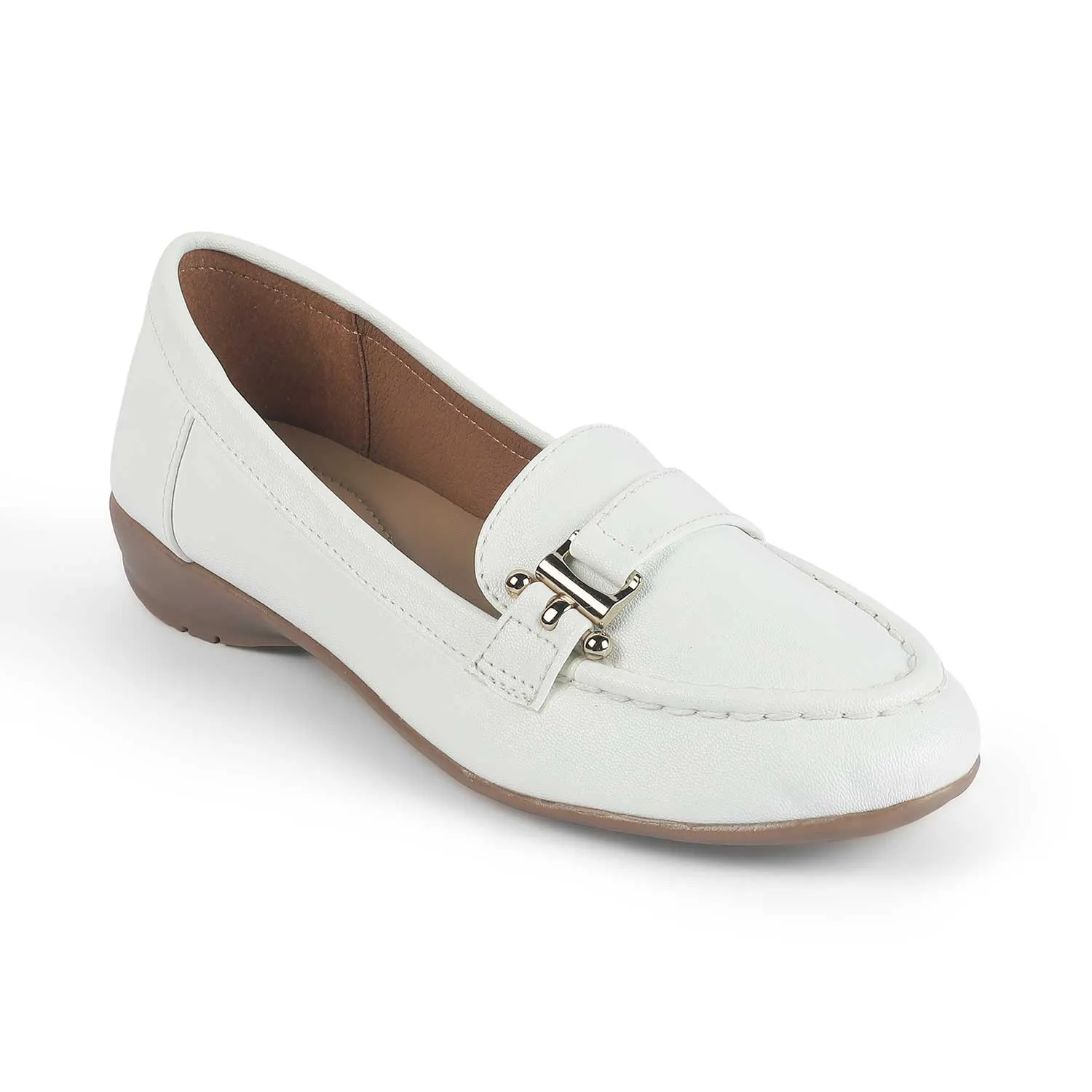 Tresmode Lasi White Women's Casual Loafers Fashion Loafers