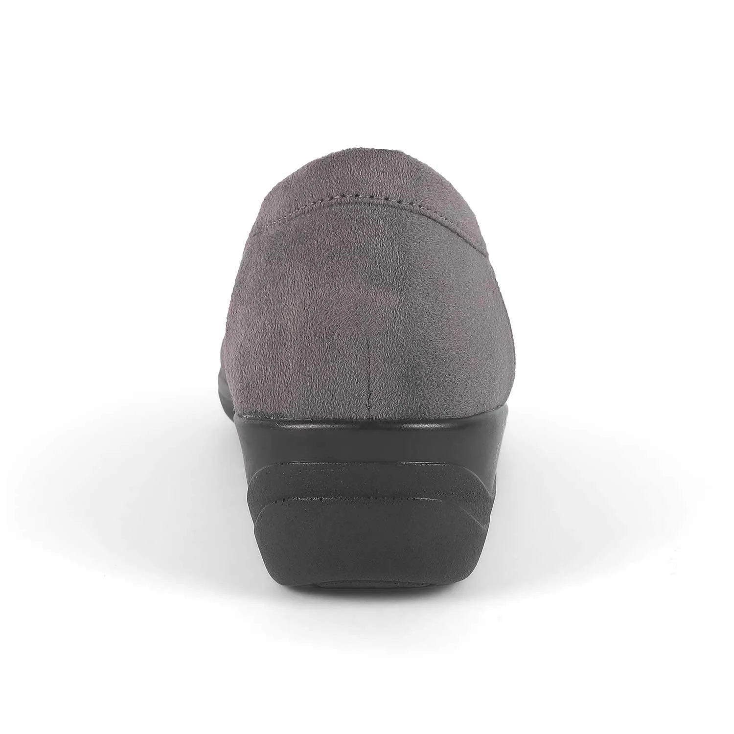 Tresmode Lucia Grey Women's Casual Wedge Loafers Loafers Canvas