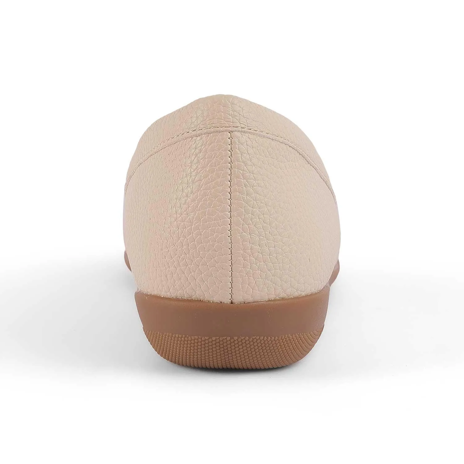 Full Grain Leather Loafers Tresmode Rujer Beige Women's Casual Loafers