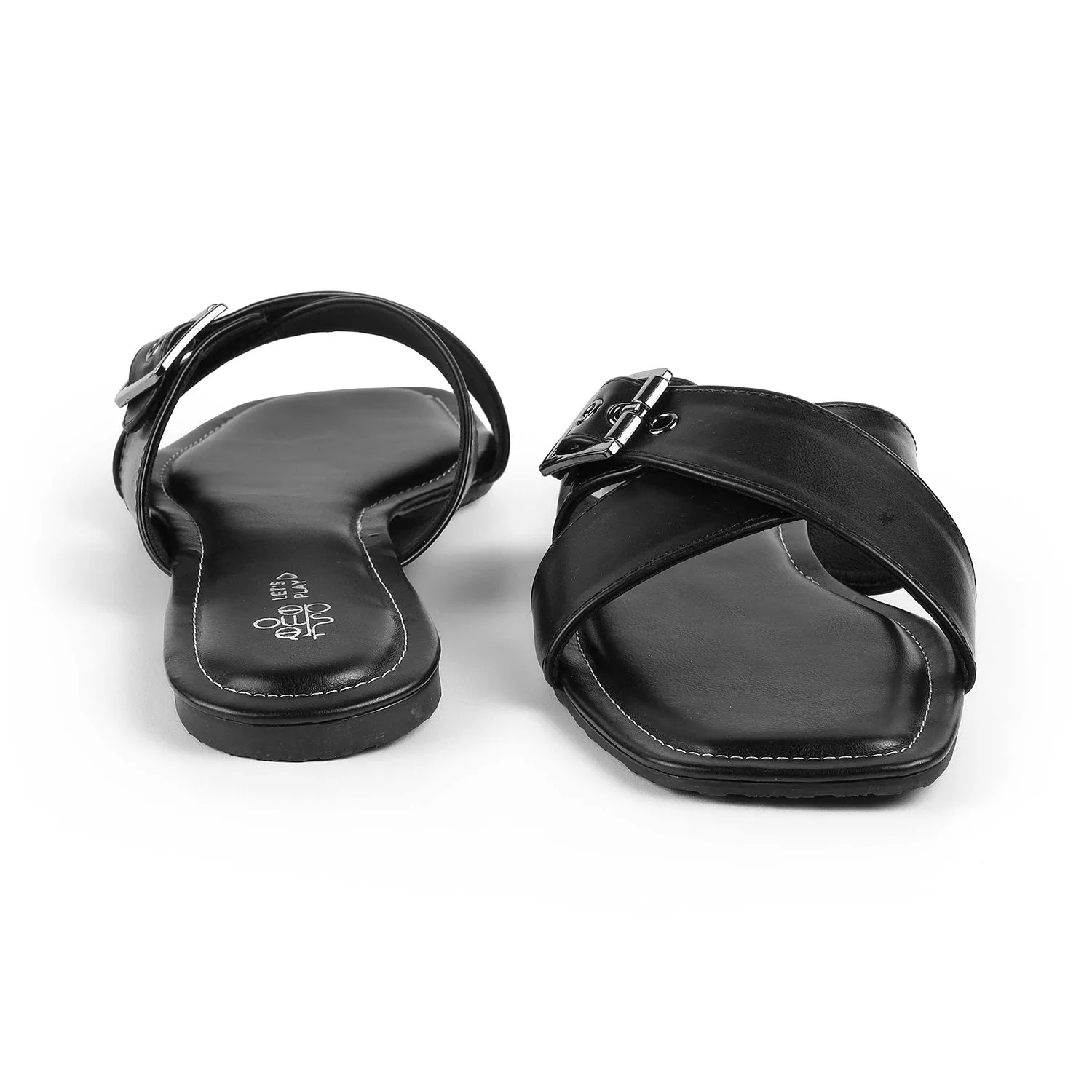 Wide Flat Bottom Mtb Lace Shoe Tresmode Run Black Women's Casual Flats