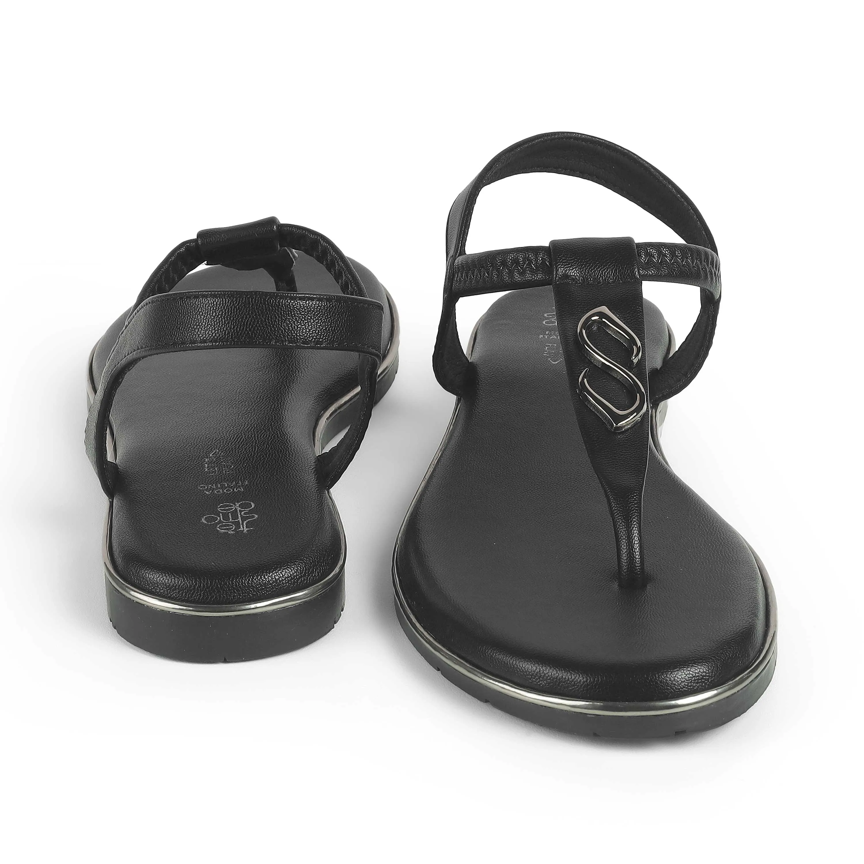 Tresmode Sola Black Women's Dress Flats Flat Shoes Mesh