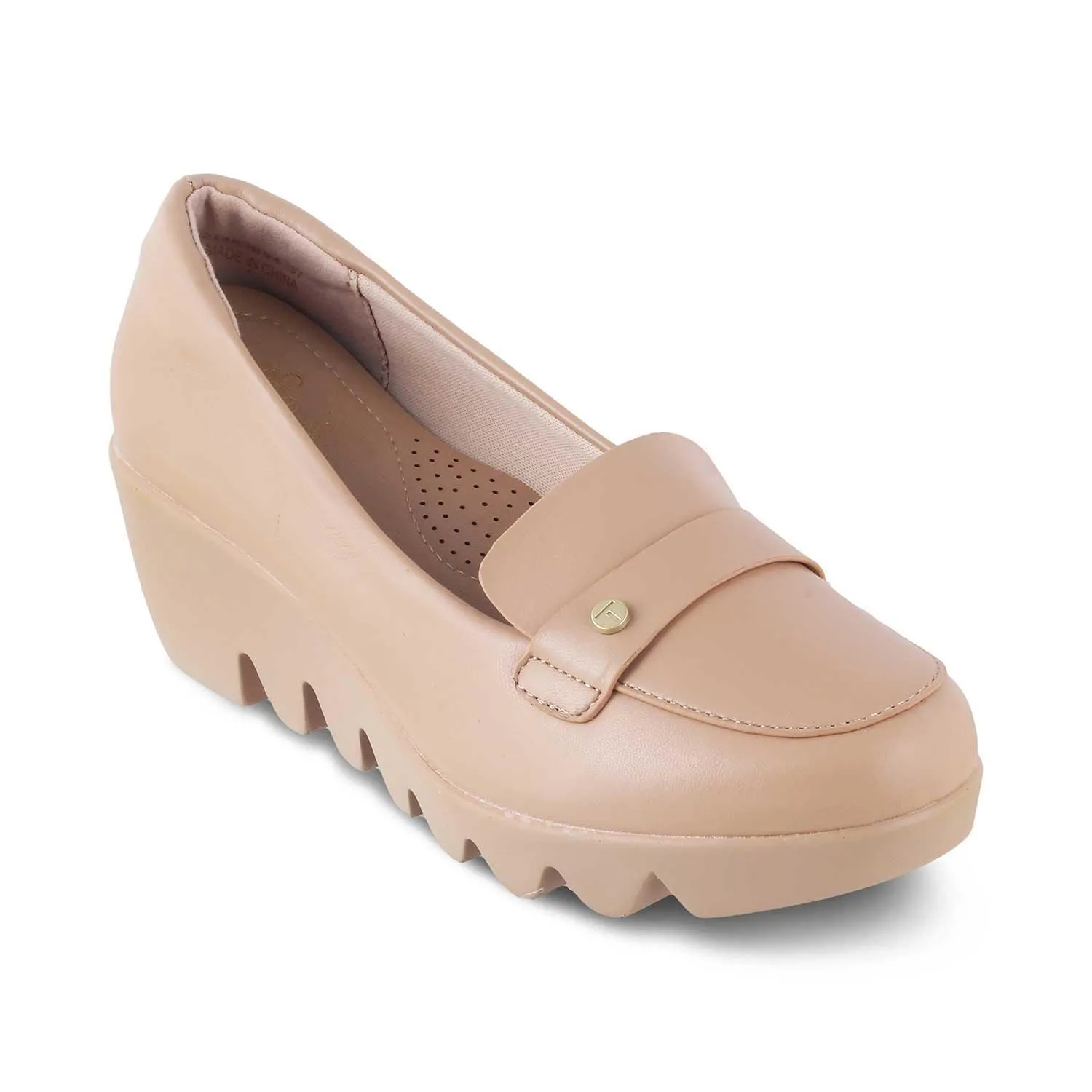 Tresmode Towes Tan Women's Dress Wedge Loafers Size 14 Loafers