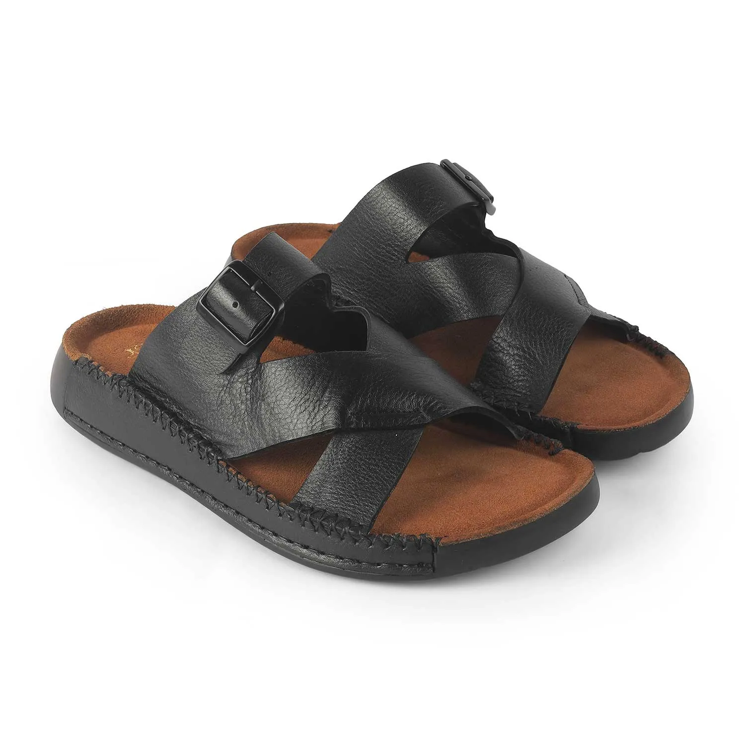 Tresmode Vagri Black Men's Sandals Sandals With Great Arch Support