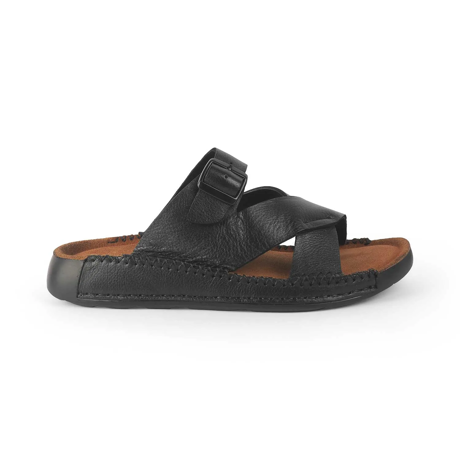 Tresmode Vagri Black Men's Sandals Brador Sandals