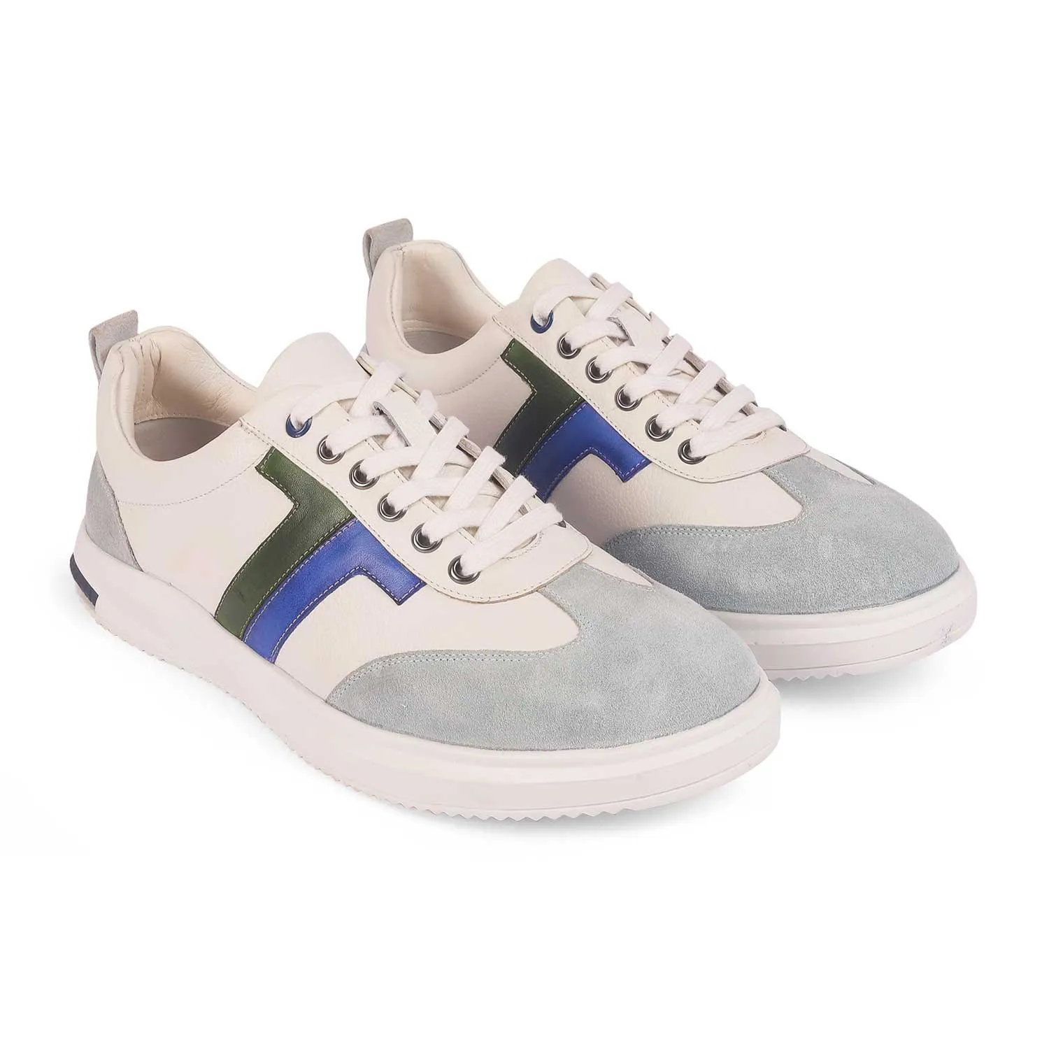 Tresmode Vorsa White Men's Suede Leather Sneakers Veja Sneakers Sale
