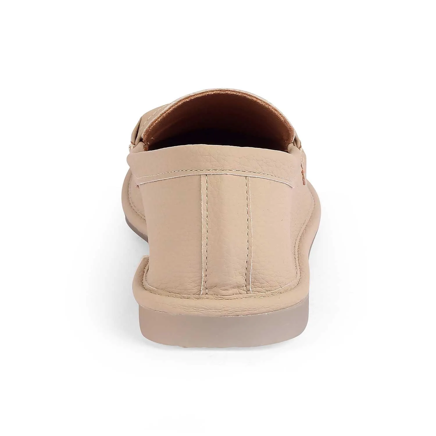 Tresmode Yorko Beige Women's Casual Loafers Bobbies Loafers