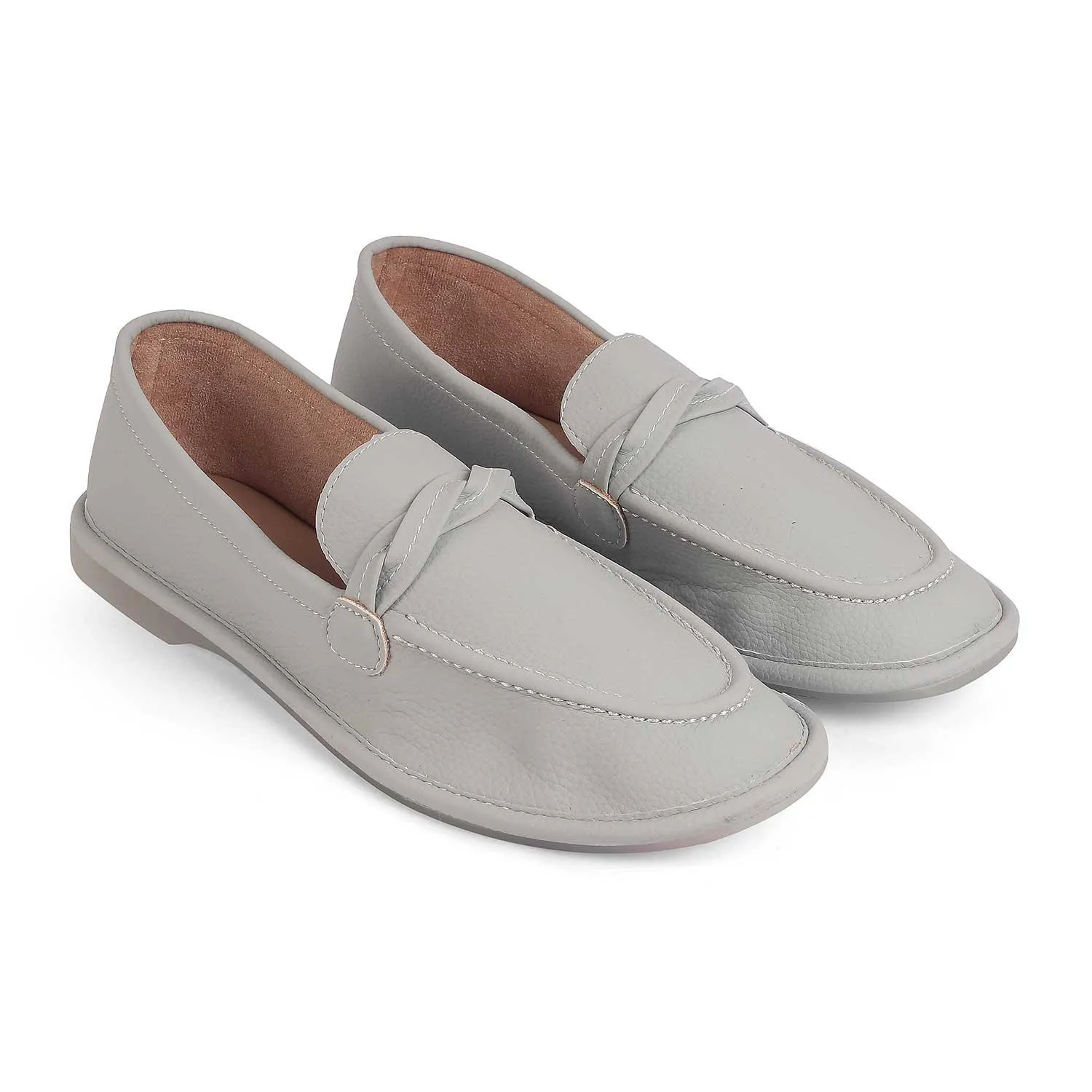 Loafers Narrow Feet Tresmode Yorko Grey Women's Casual Loafers