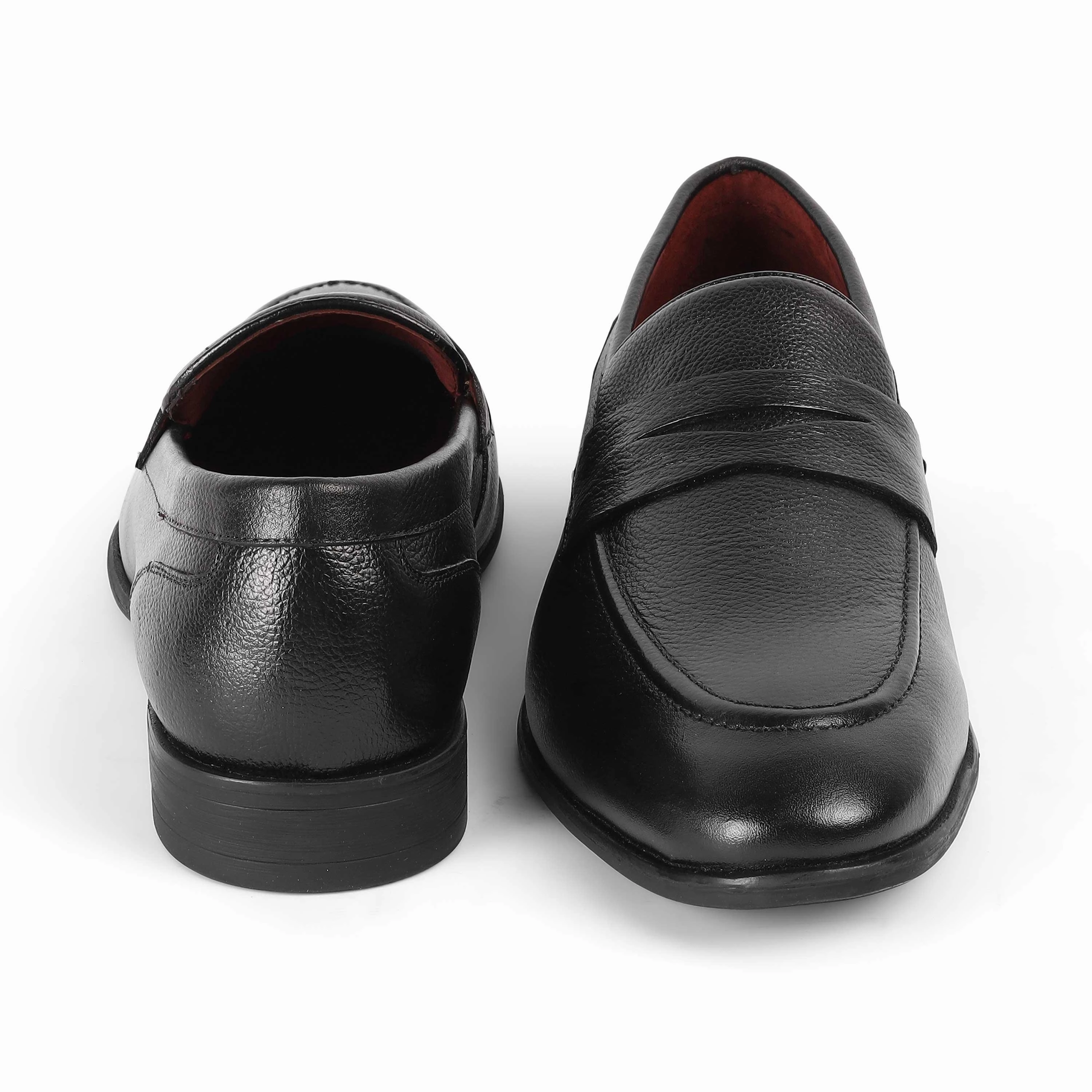 Tresmode Aris Black Men's Leather Penny Loafers Loafers Bread